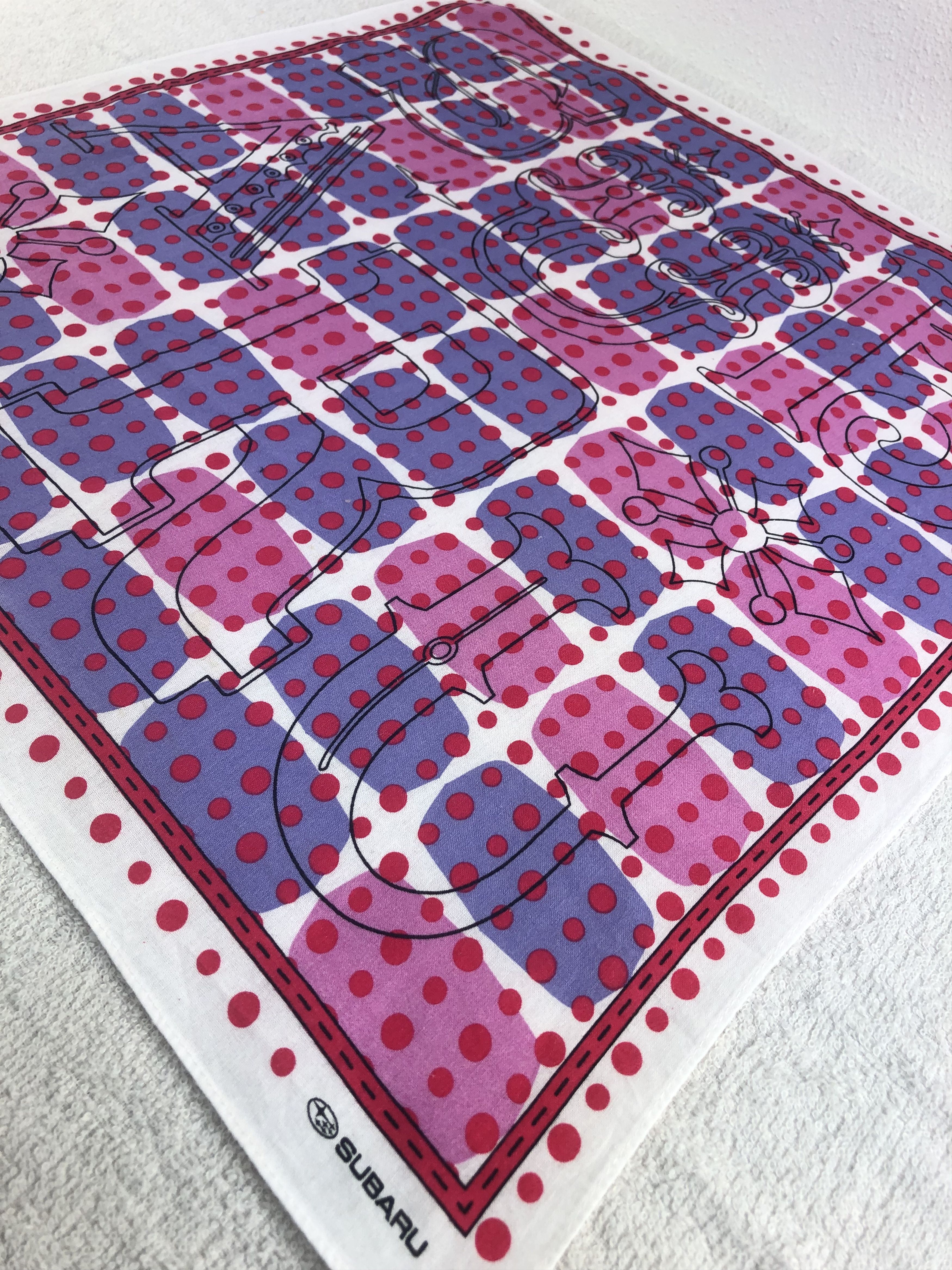 Vintage Subaru Handkerchief / Bandana / Neckerchief C250 Size ONE SIZE - 4 Thumbnail
