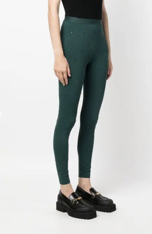 Sandro Rhinestone Leggings Green ( S )
