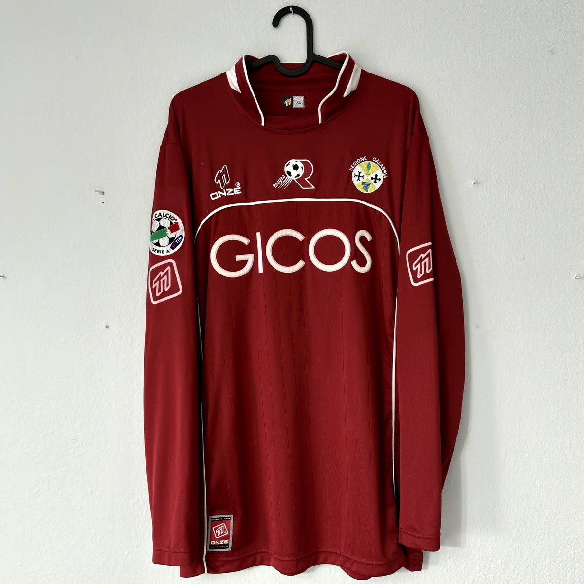 Vintage 2006 2008 Reggina Lanzaro Match Worn Vintage Soccer Jersey Size US XL / EU 56 / 4 - 4 Thumbnail