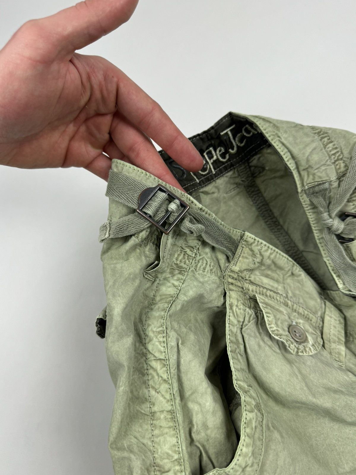 Pepe Jeans Pepe Jeans London Acid Washed Cargo Pants Size US 30 / EU 46 - 14 Thumbnail