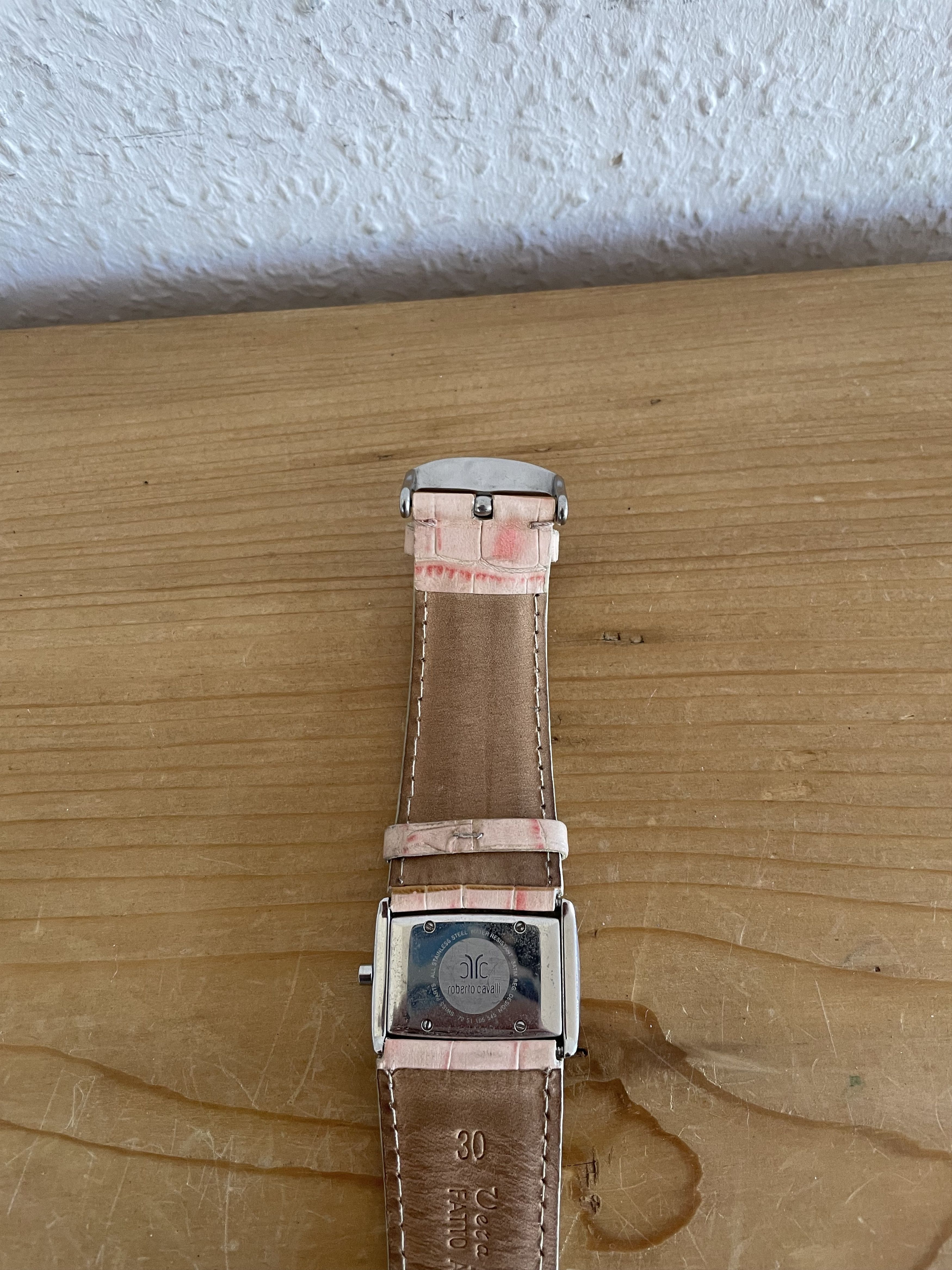 Roberto Cavalli Pink Snakeskin Strap Watch Size ONE SIZE - 6 Thumbnail