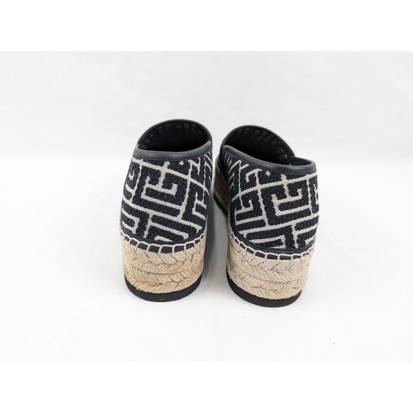 Balmain o1rshd1 Alex Jacquard Espadrilles in Ivory/Black Size US 8 / EU 41 - 18 Thumbnail