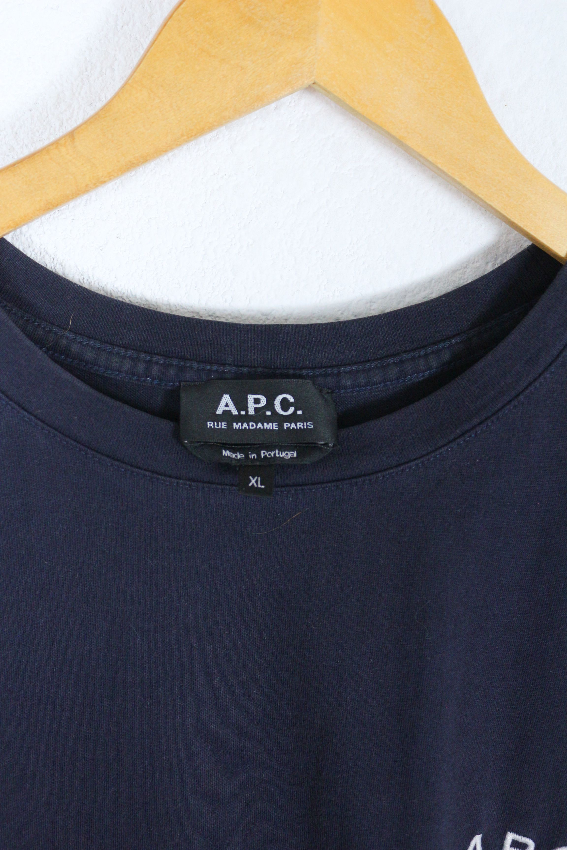 A.P.C. A.P.C. Rue Madame Paris Garment Dyed Logo T-shirt Tee Size US M / EU 48-50 / 2 - 3 Thumbnail