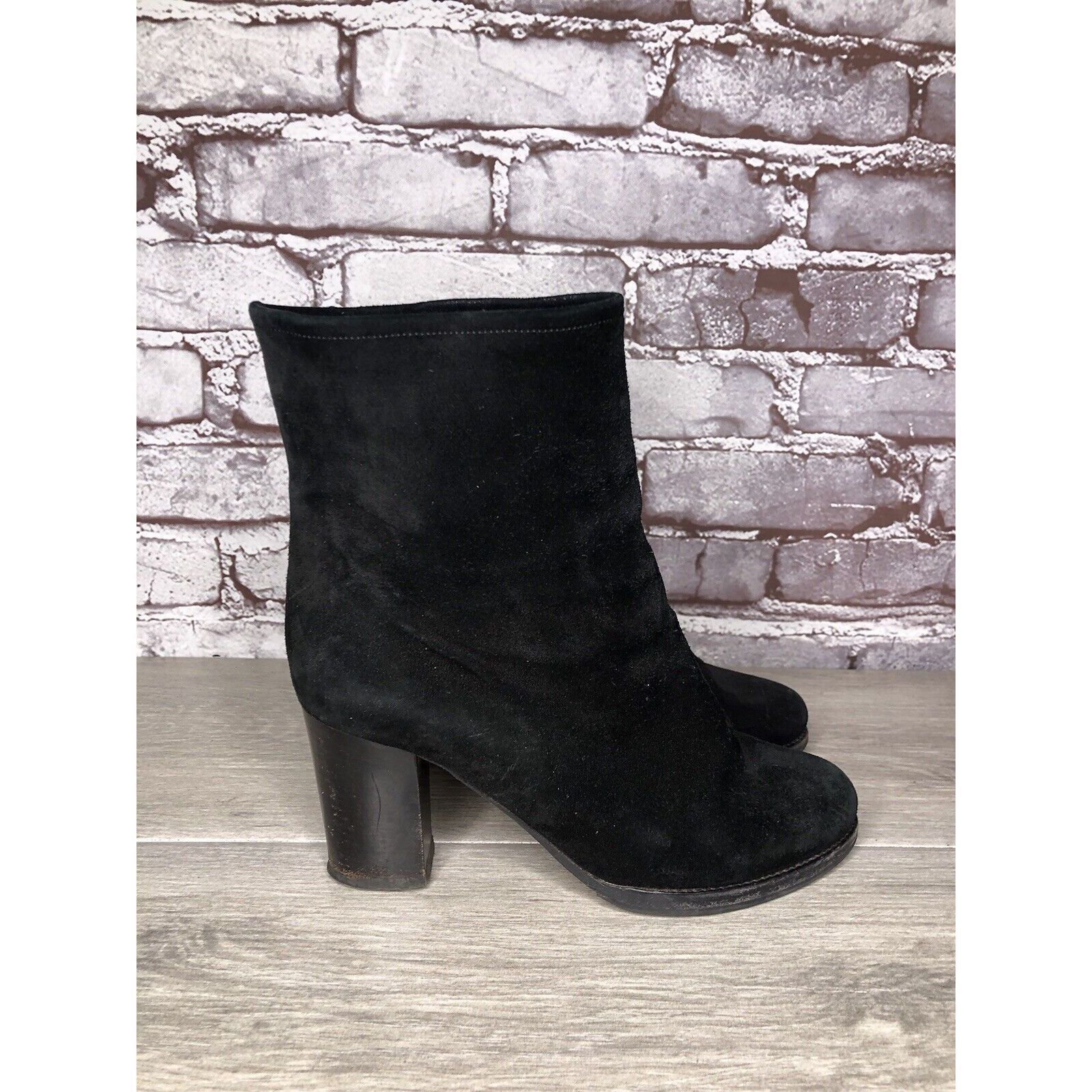 Jil Sander Jil Sander Black Suede Leather Pull On Heel Booties Boots Wo Size US 5 / IT 35 - 12 Thumbnail