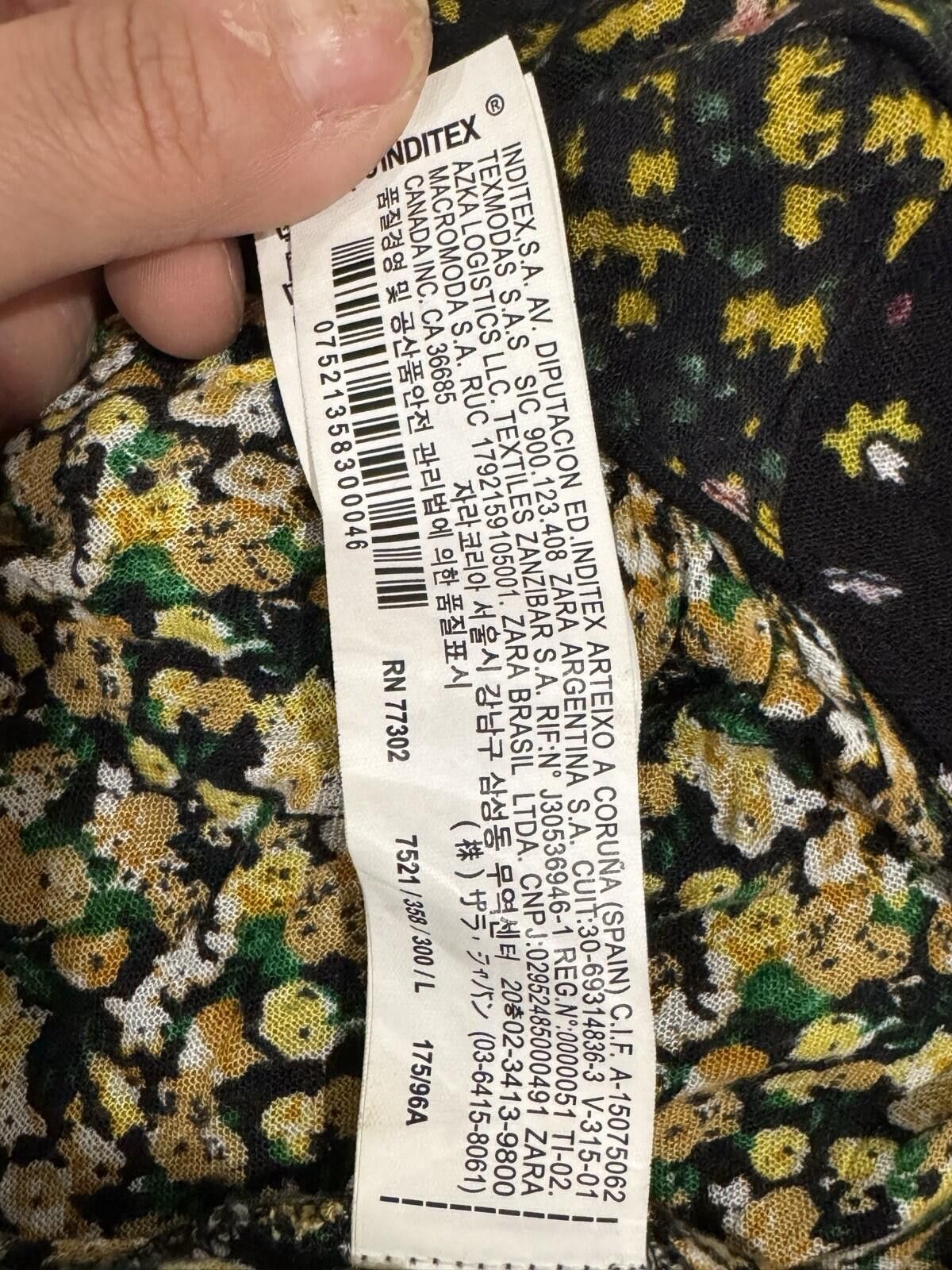 Zara Zara Trafaluc Floral Bohemian Cropped Cottage CoreTop Blouse Size L / US 10 / IT 46 - 8 Thumbnail