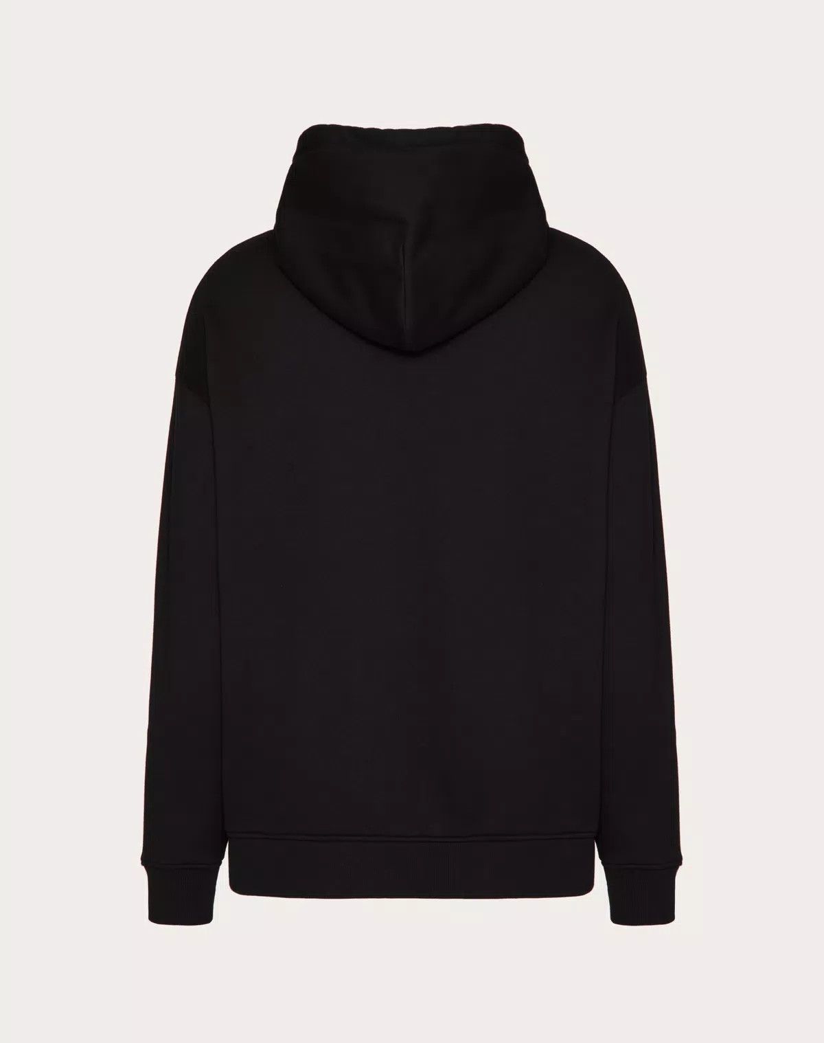 Valentino oc11z0725 Technical Cotton Sweatshirt With Hood Zip in Black Size US M / EU 48-50 / 2 - 2 Thumbnail