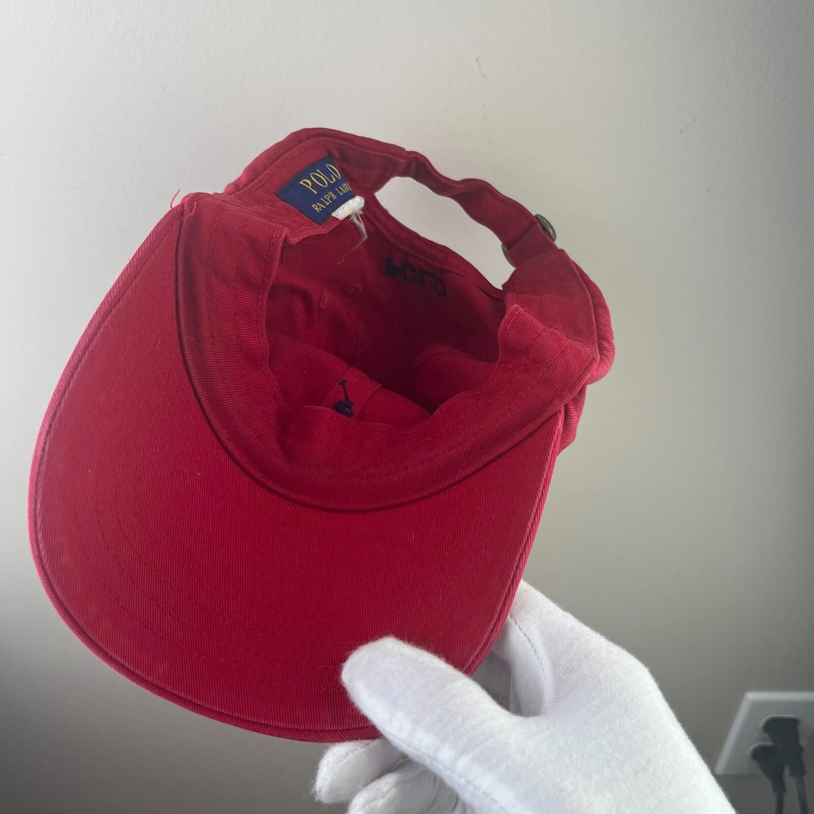 Polo Ralph Lauren Vintage Polo Ralph Lauren Pony Strap-Back Hat Red Size ONE SIZE - 4 Thumbnail