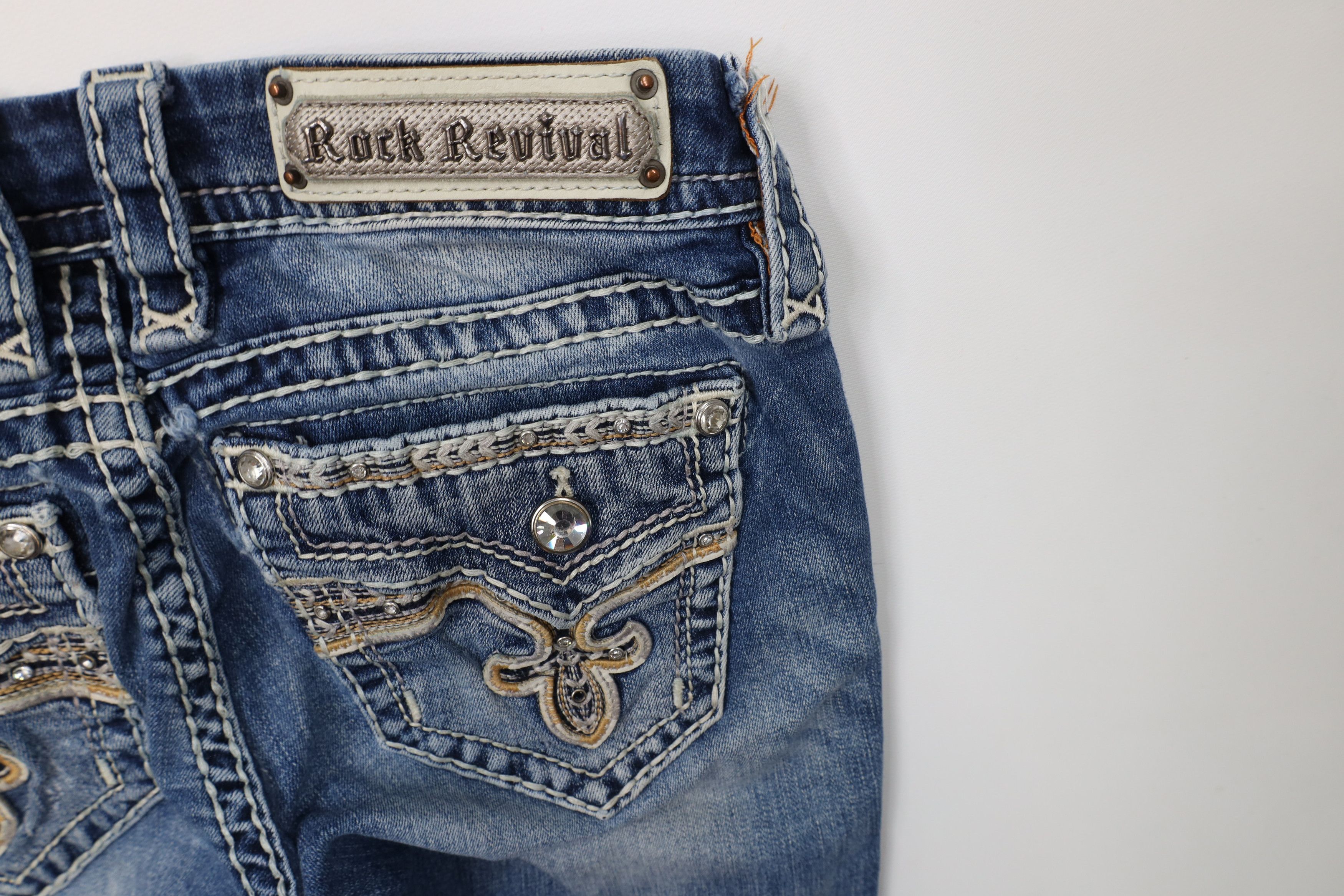 Rock Revival Rock Revival MMA Yui Bootcut Flared Stretch Denim Jeans Size 26" / US 2 / IT 38 - 14 Thumbnail