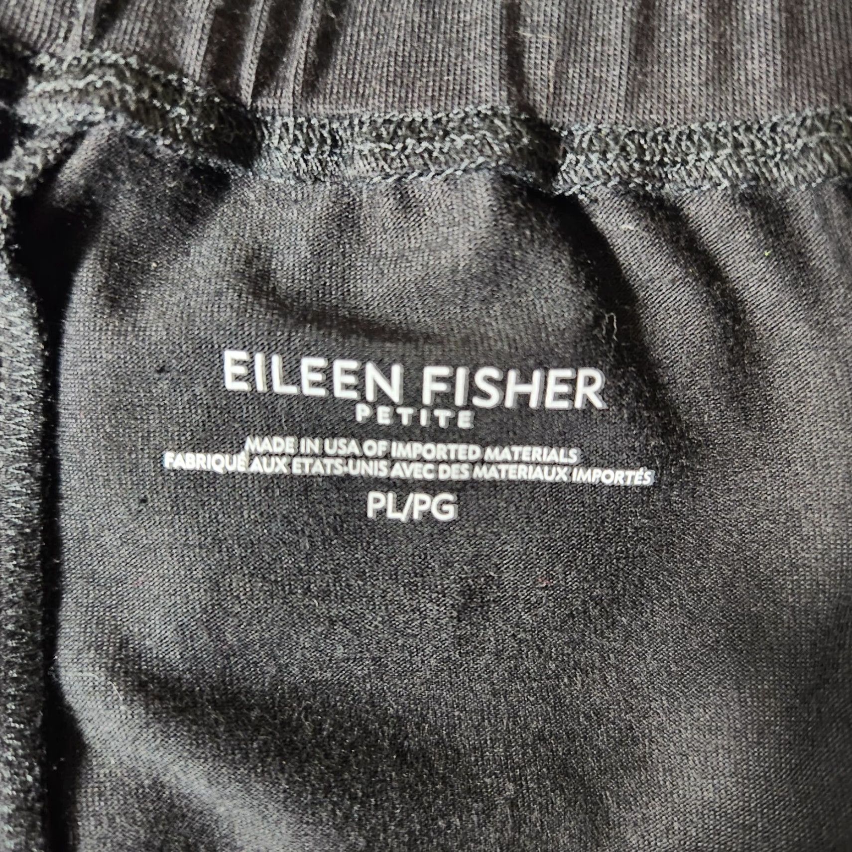 Eileen Fisher Eileen Fisher Petite Black Organic Cotton/Spandex Wide Leg Crop Pants Size LP Size 36" / US 14 / IT 50 - 4 Thumbnail