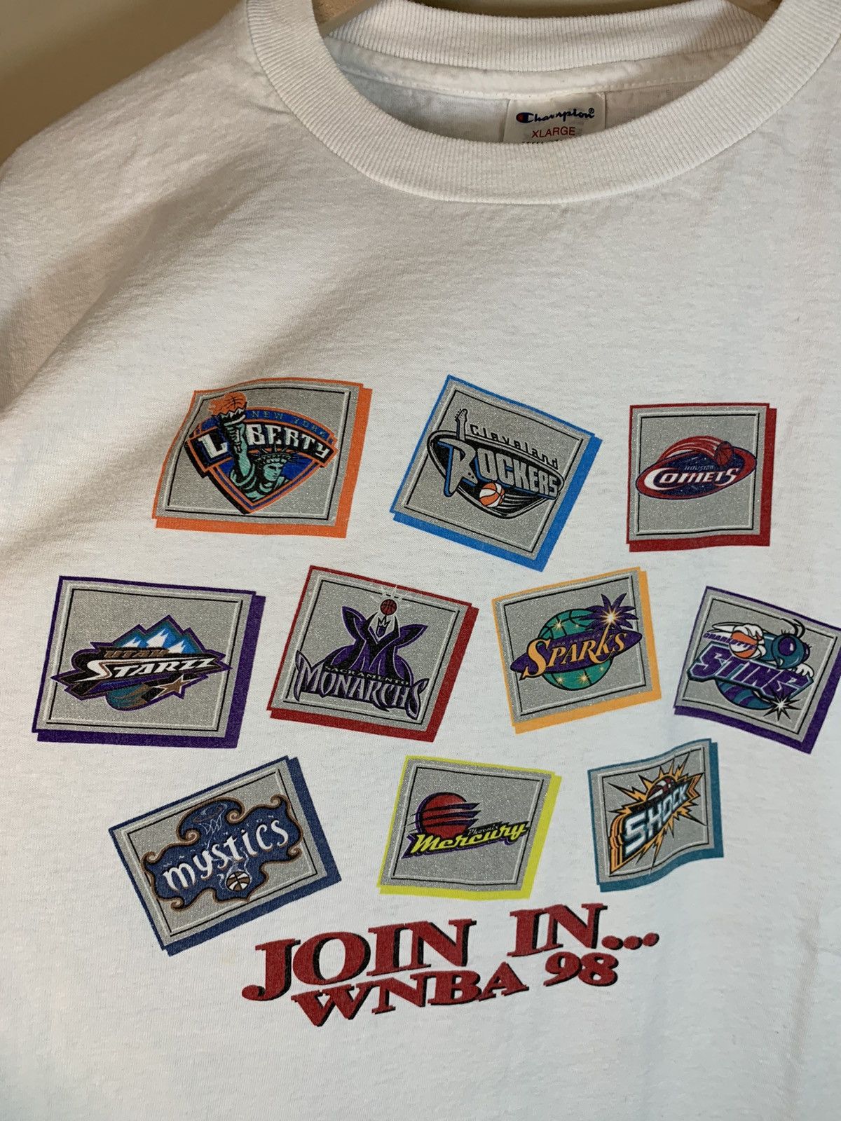 Champion × NBA × Vintage *RARE* Vintage 1998 WNBA x Champion Basketball Teams Shirt Size US XL / EU 56 / 4 - 3 Thumbnail