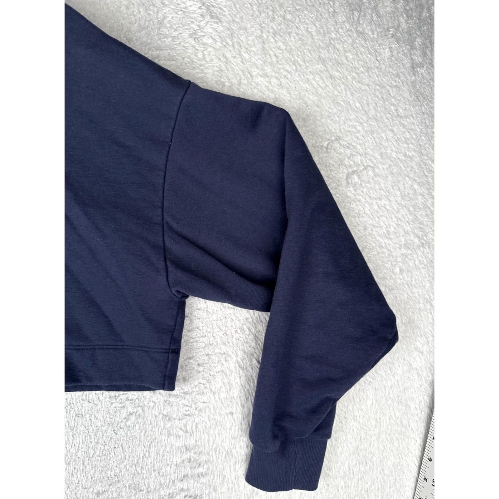 Alo ALO Yoga Hoodie Women's Large Blue Cropped Pullover Logo Sweatshirt Size L / US 10 / IT 46 - 2 Thumbnail