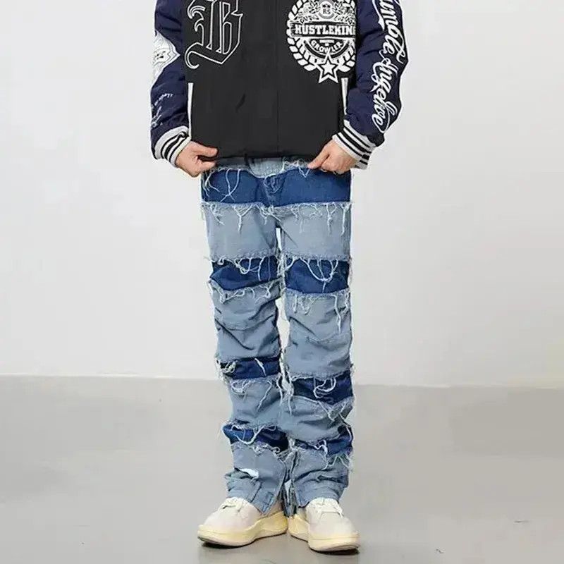Japanese Brand Grunge Clothes Y2K Streetwear Baggy Stacked Jeans Size US 30 / EU 46 - 1 Thumbnail