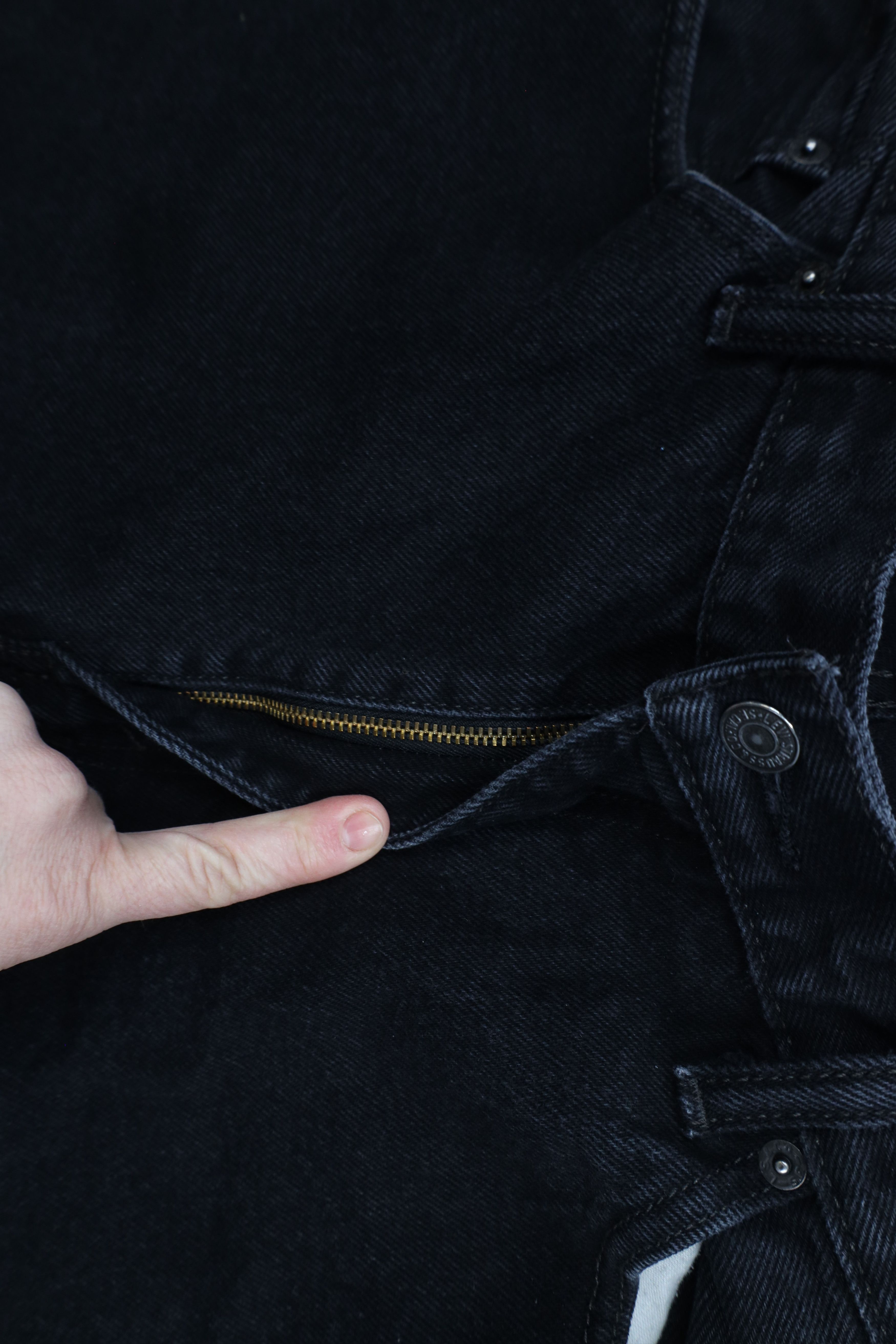 Levi's × Vintage Vintage Y2K Levis 505 Regular Fit Denim Jeans Black Cotton Size US 38 / EU 54 - 6 Thumbnail