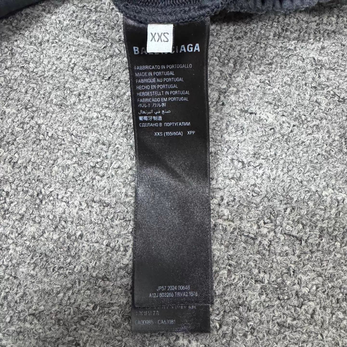Balenciaga Balenciaga Black Distressed Logo Hem Sweatpants Size US 33 - 7 Thumbnail