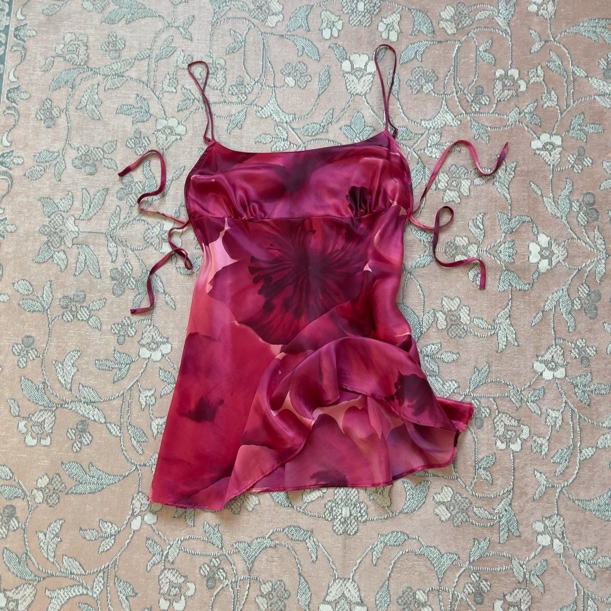 Victoria's Secret Victoria’s Secret Silk Floral Mini Slip Dress (M) Size M / US 6-8 / IT 42-44 - 11 Thumbnail