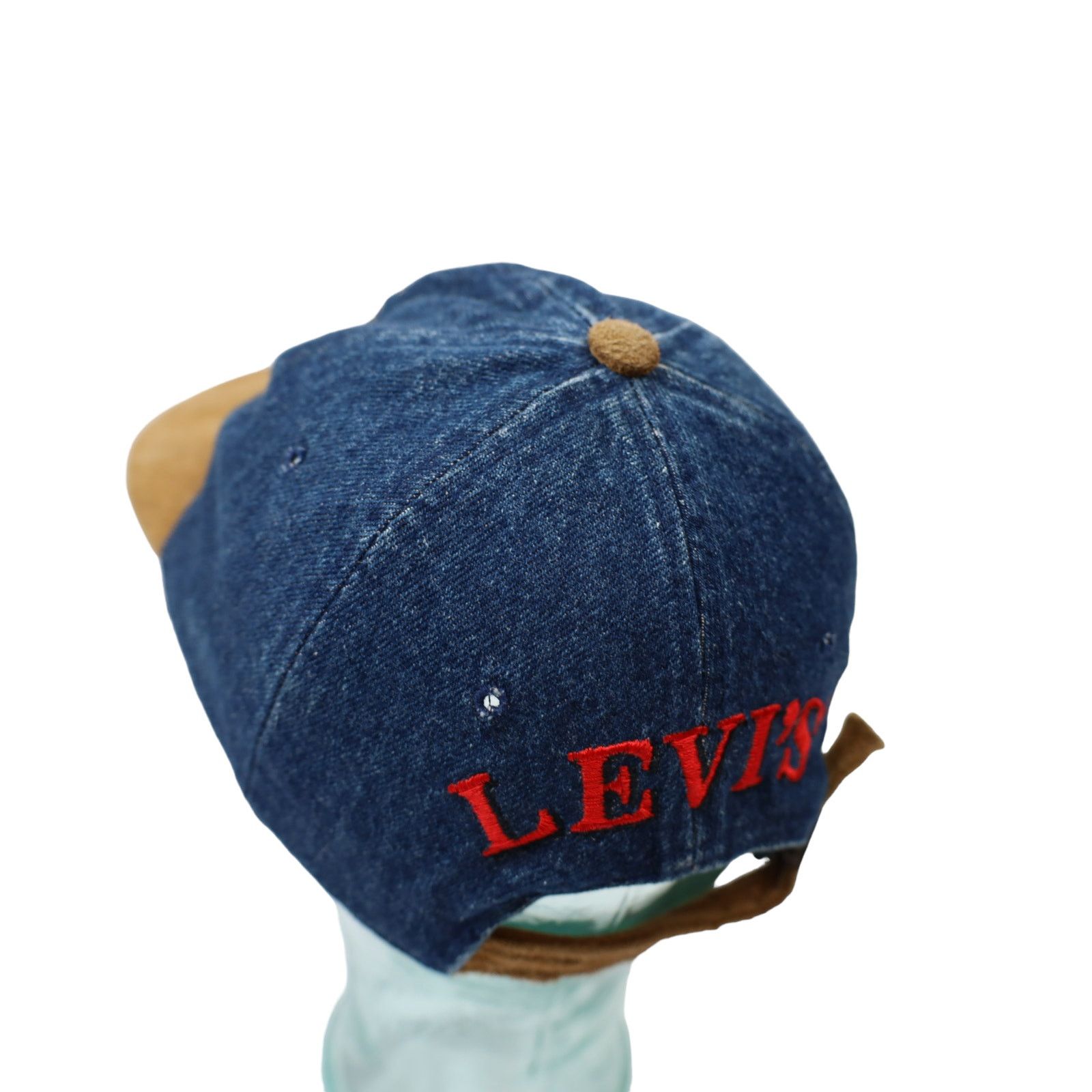 Levi's × Vintage Vintage Levis Denim Spellout Strap Back Hat Size ONE SIZE - 3 Thumbnail