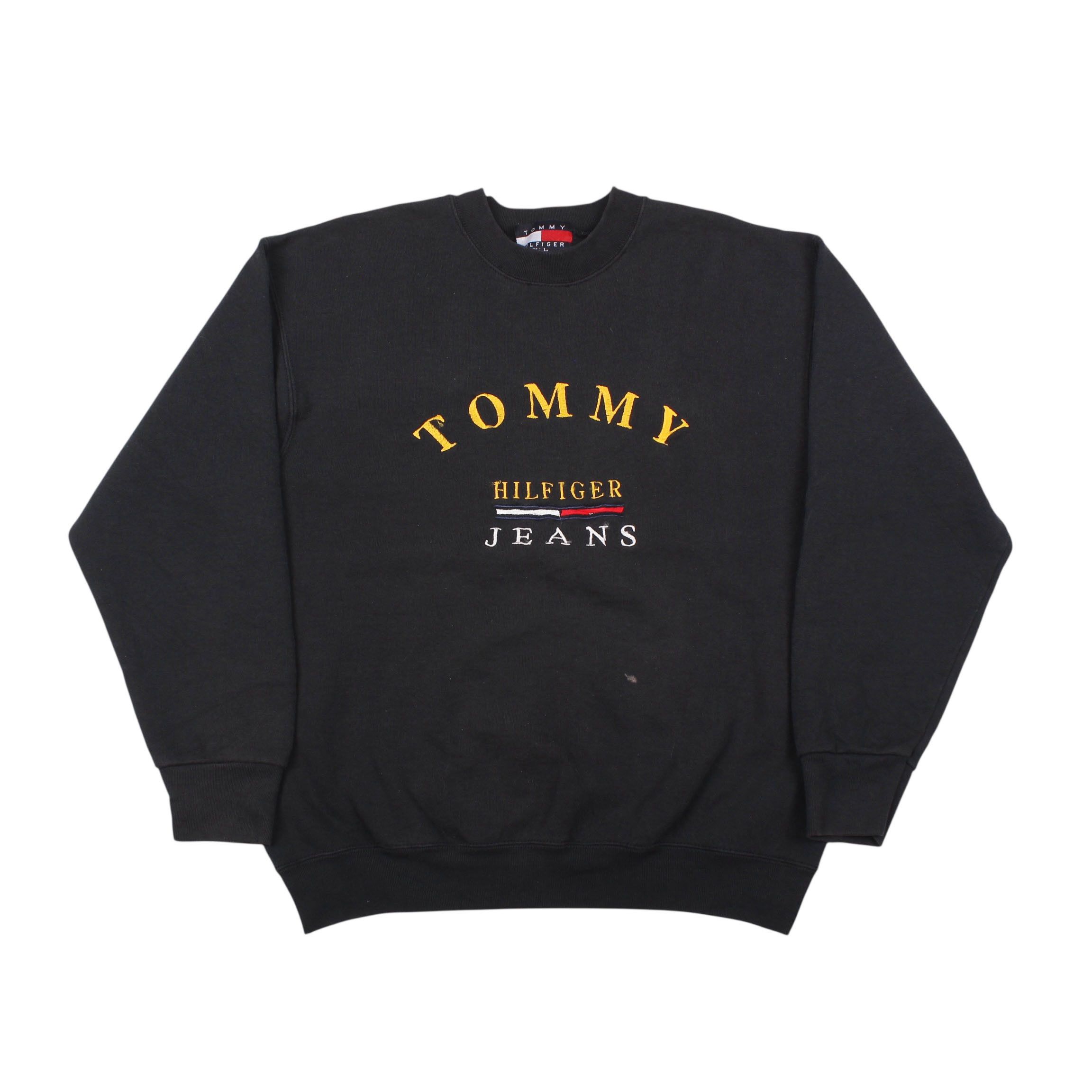 Tommy Hilfiger Tommy Hilfiger Jeans Black Sweatshirt 90s Logo Crewneck Size US L / EU 52-54 / 3 - 1 Thumbnail