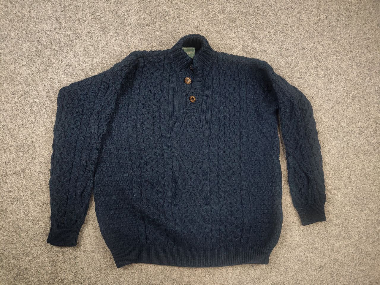 Carraig Donn Vintage Carraig Donn cable Blue Fisherman Sweater Button Size US L / EU 52-54 / 3 - 2 Thumbnail