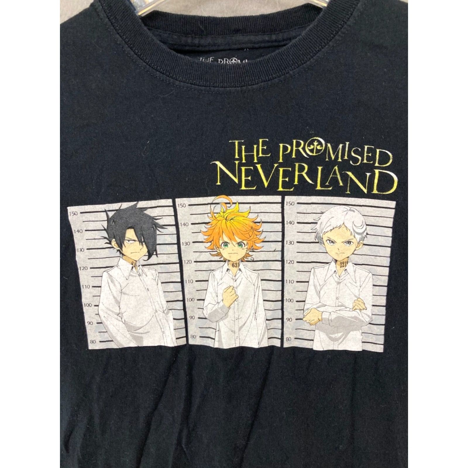 Everlane The Promised Neverland Mens TShirt Small Black Anime Shirt Adult Small Black Graphic Print Crew Neck Short Sleeve Cotton Jersey Regular Womens? Size US S / EU 44-46 / 1 - 3 Thumbnail