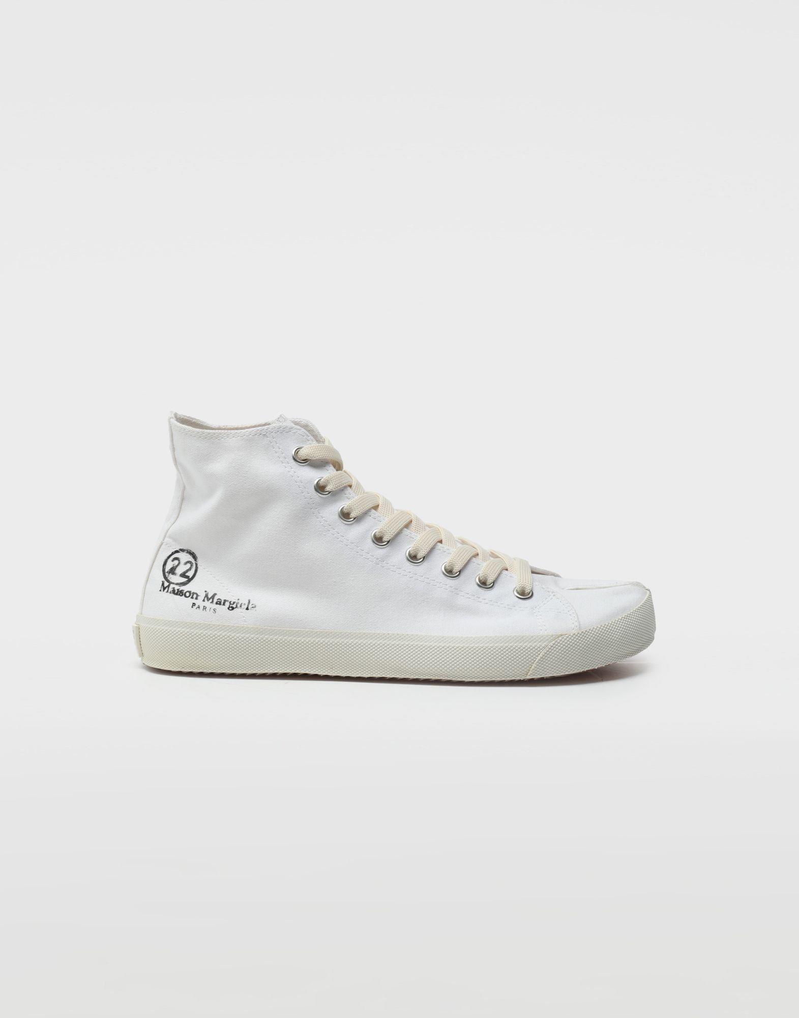 Maison Margiela o1w1db10125 Tabi High Top Sneakers in White Size US 13 / EU 46 - 1 Thumbnail
