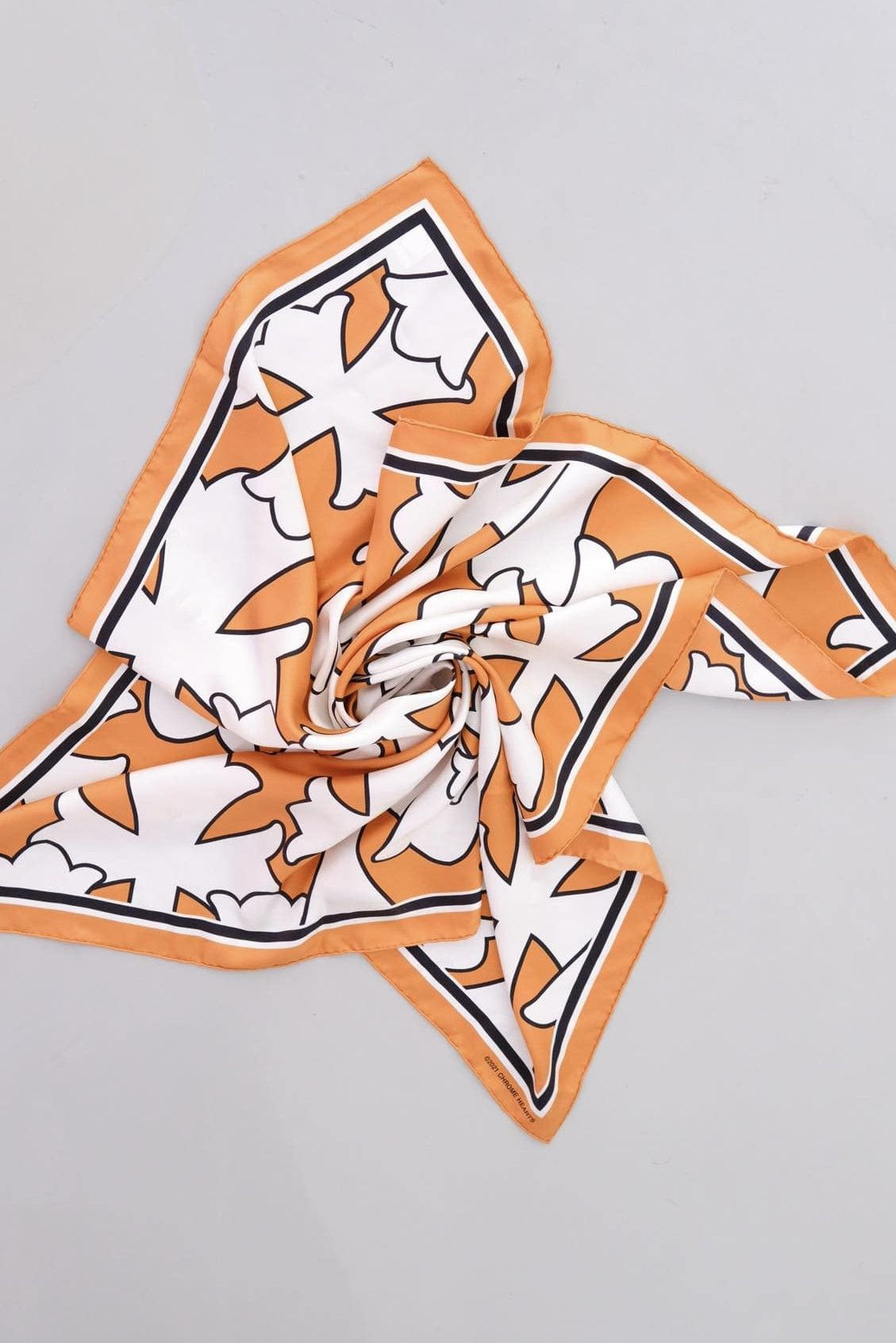 Chrome Hearts Chrome Hearts Cross Logo Silk Scarf Size ONE SIZE - 1 Thumbnail