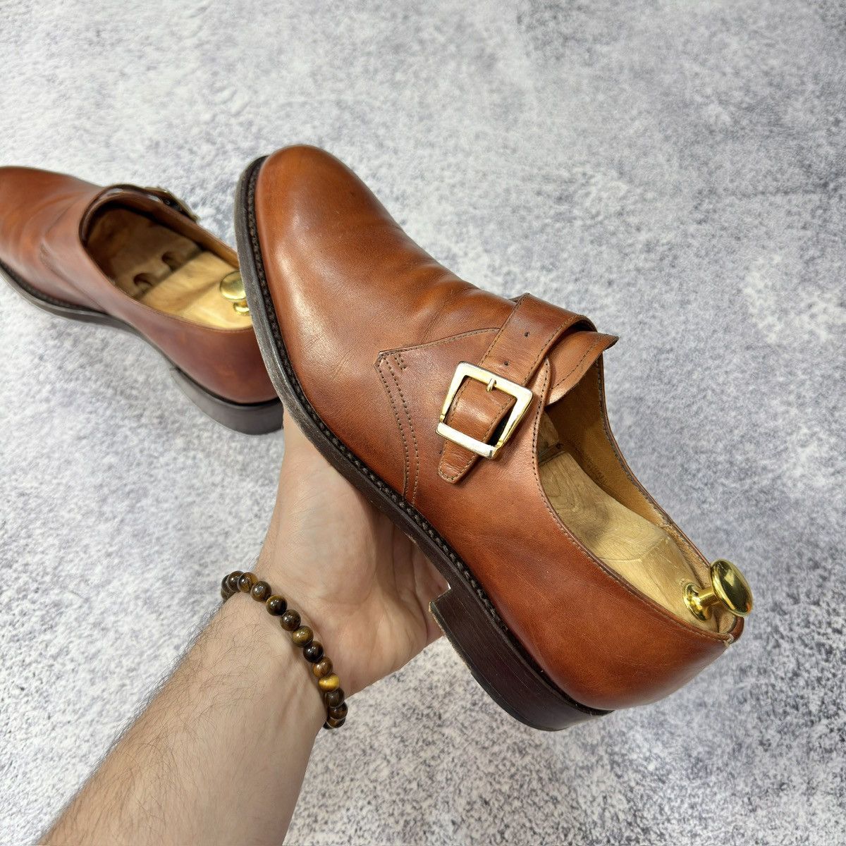 Bexley × Designer × Handmade Bexley Mens Buckle Shoes Monk Straps US9 UK8 Size US 9 / EU 42 - 7 Thumbnail