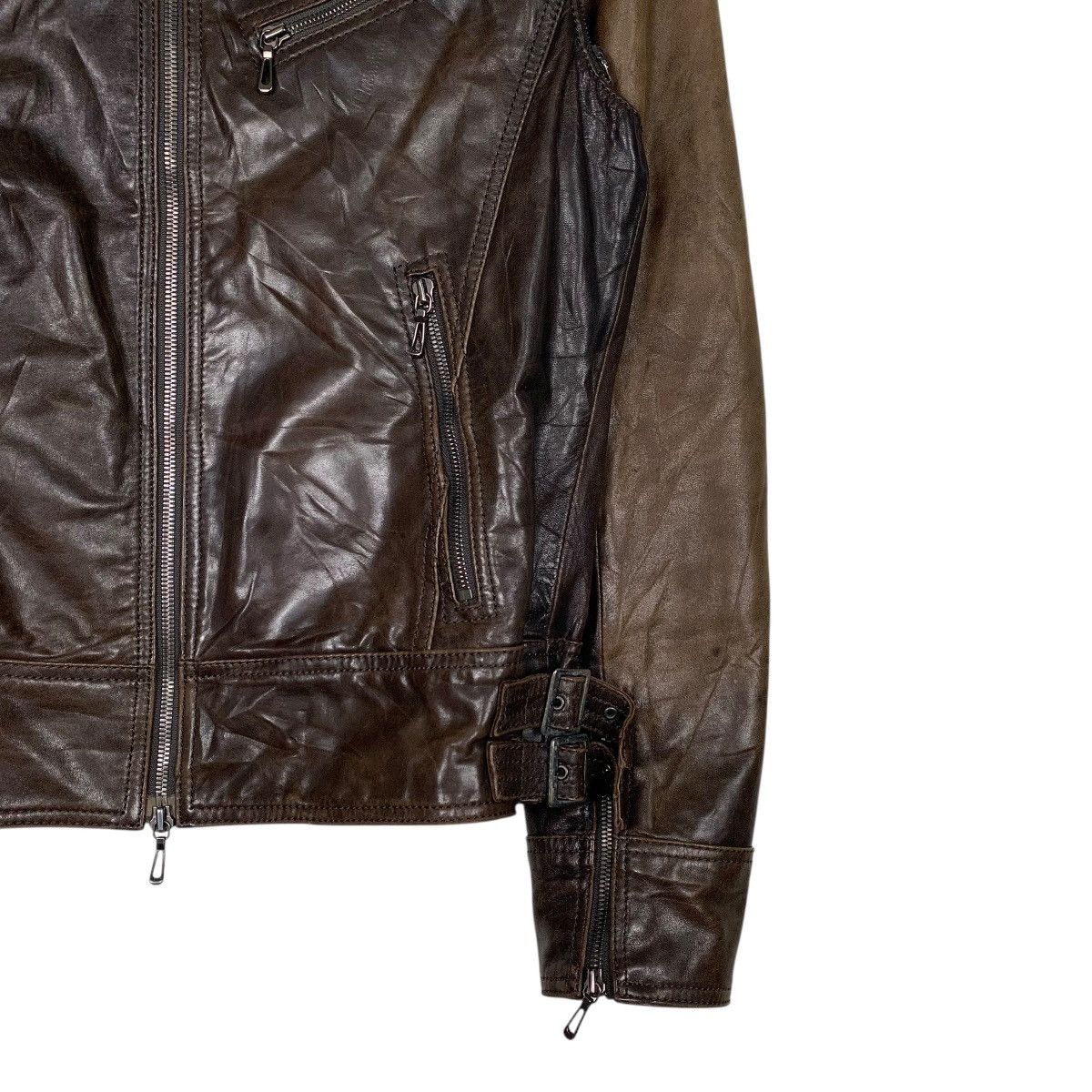 Tete Homme Tete Homme Biker Leather Jacket Size US S / EU 44-46 / 1 - 4 Thumbnail