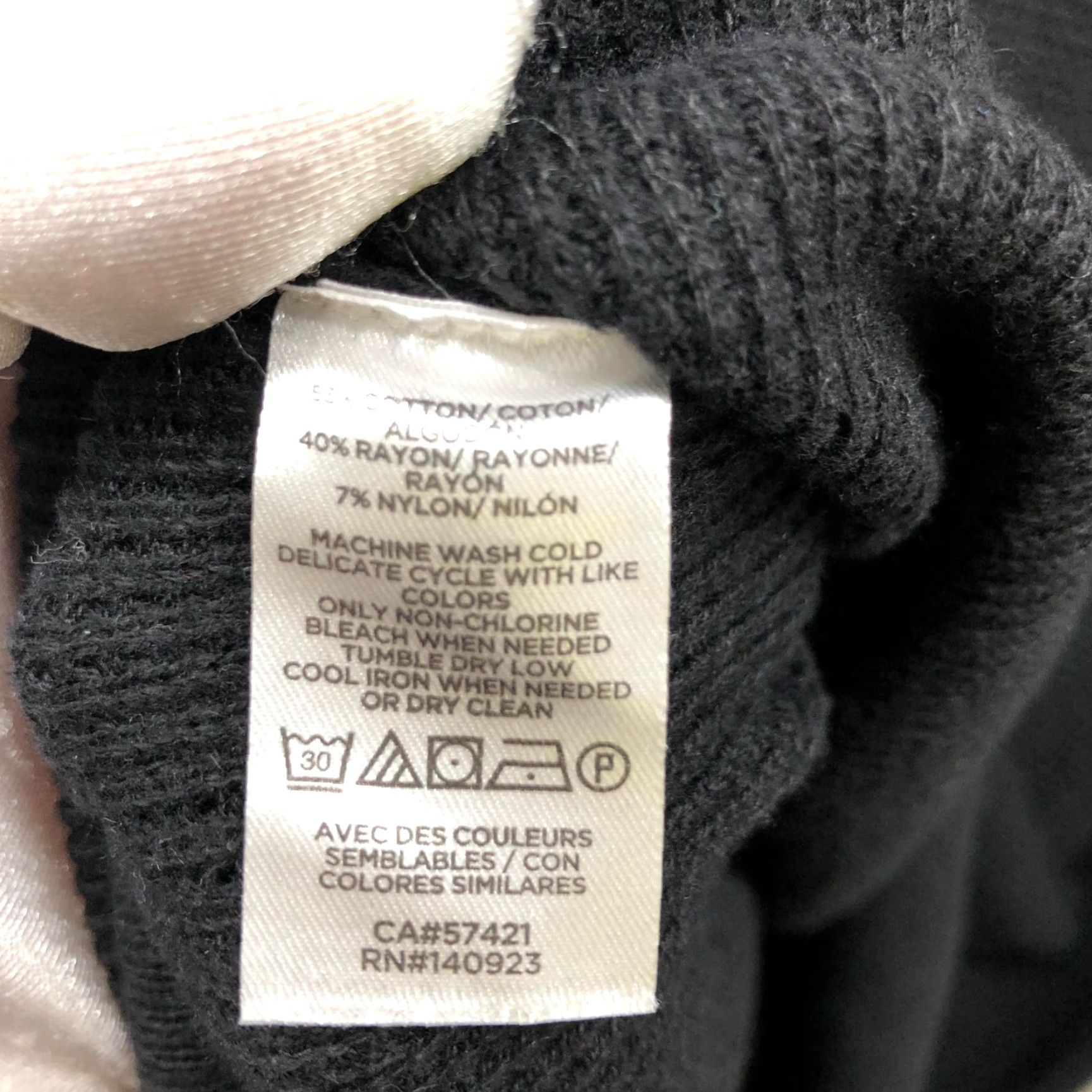 Loft LOFT Turtleneck Tunic Sweater Women M Black Cotton Blend Longline Dolman Sleeve Knit Everyday Casual Vintage No Size M / US 6-8 / IT 42-44 - 7 Thumbnail