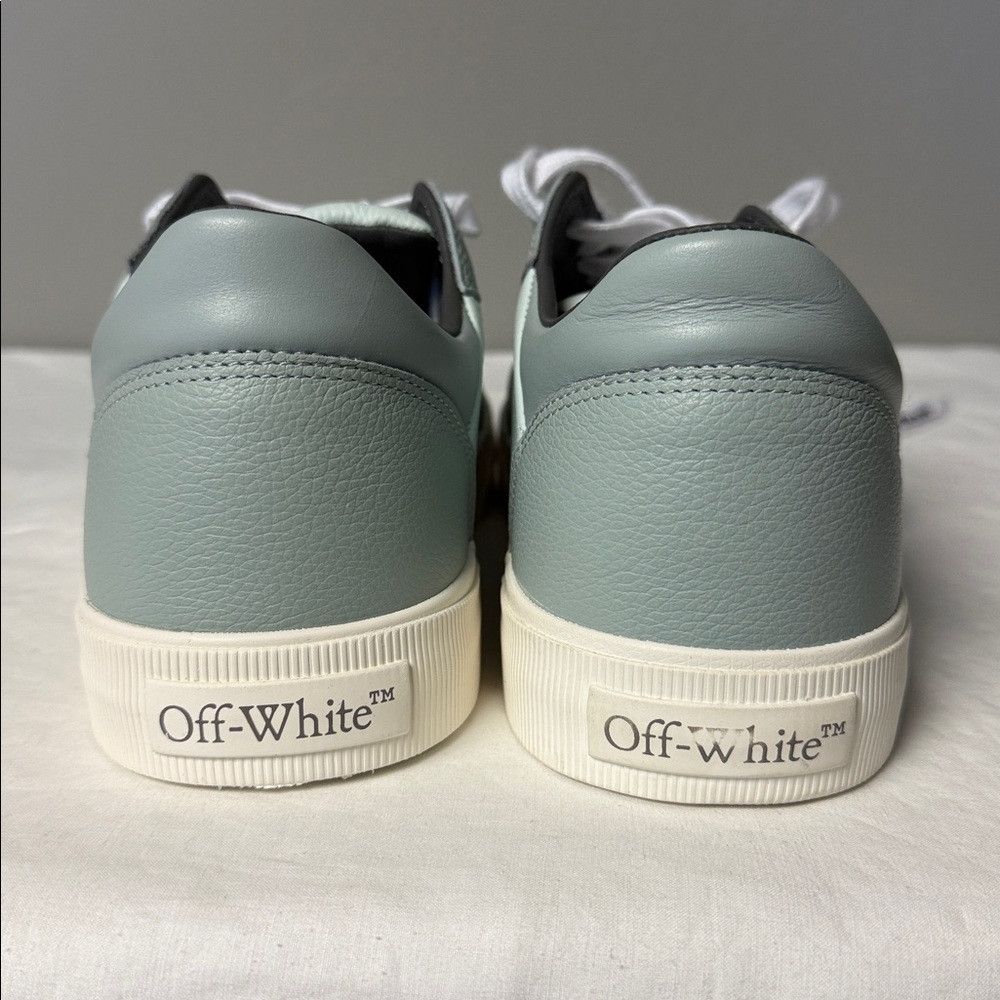 Off-White Off-White Low Vulcanized Leather Sneakers Green/Grey Size 4 Size US 11 / EU 44 - 5 Thumbnail