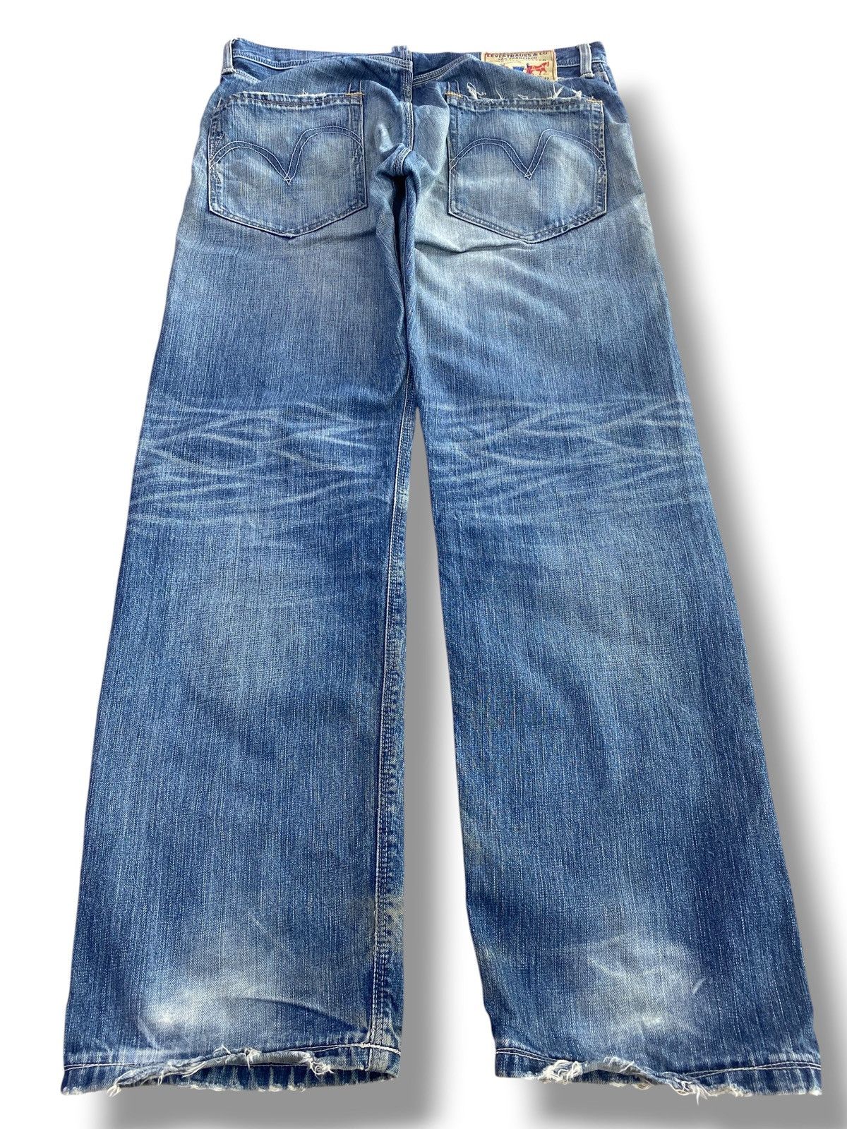 Levi's Vintage Levi’s 503 Whiskers Ripped Style Loose Jeans Size US 34 / EU 50 - 3 Thumbnail