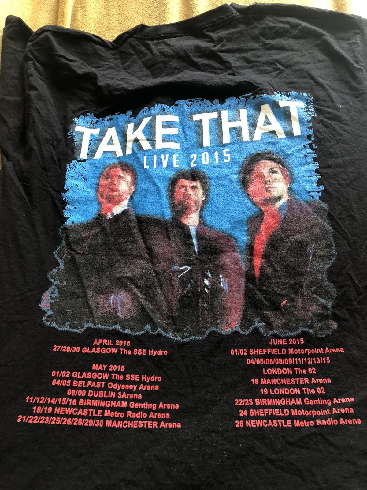 Band Tees TAKE THAT 2015 LIVE TOUR REDWOOD TEE SHIRT Size US M / EU 48-50 / 2 - 3 Thumbnail