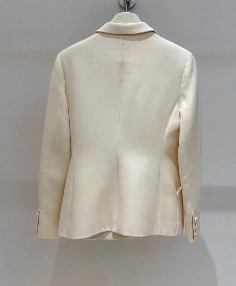 Dior Dior Christian Dior Beige Wool Blazer Jacket-2507 Size XS / US 0-2 / IT 36-38 - 2 Thumbnail
