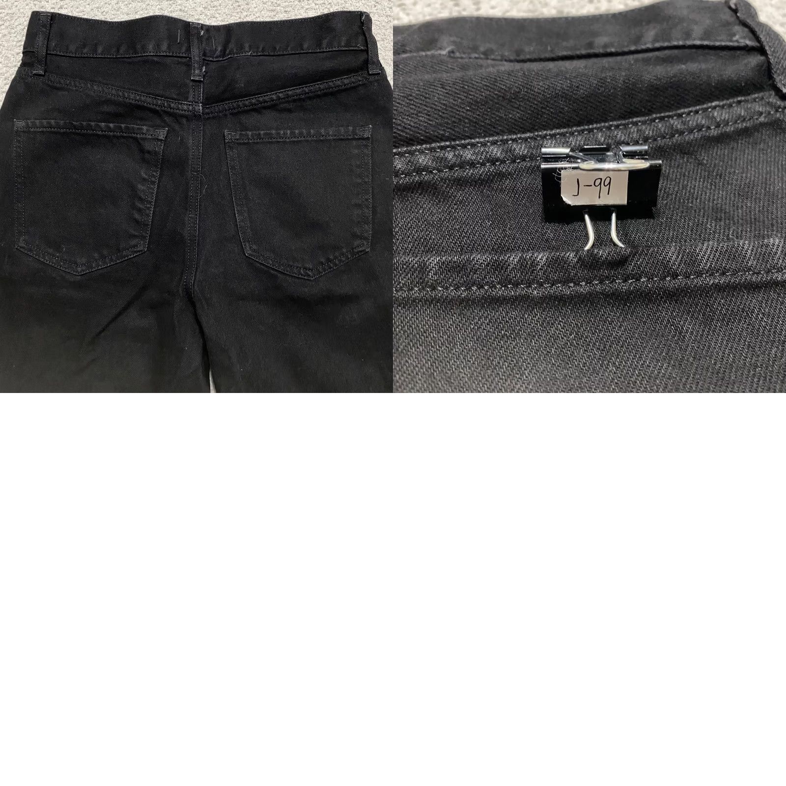 Express Express Jeans Womens 2 Black Cotton Straight Ankle High Rise Sequin Distressed Size 26" / US 2 / IT 38 - 9 Thumbnail