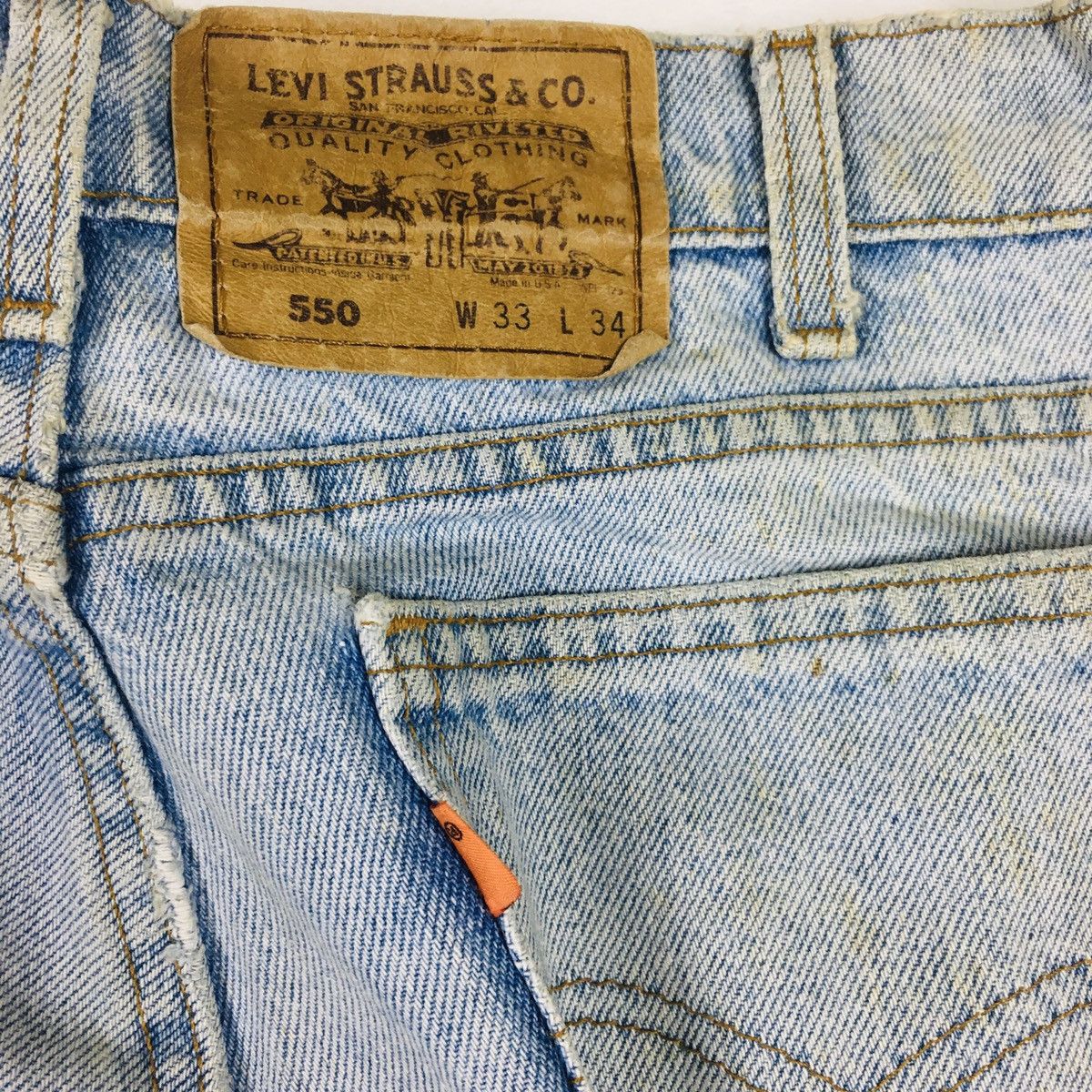 Levi's Vintage 80s Levi’s 550 Orange Tab Made in USA Size US 33 - 7 Thumbnail