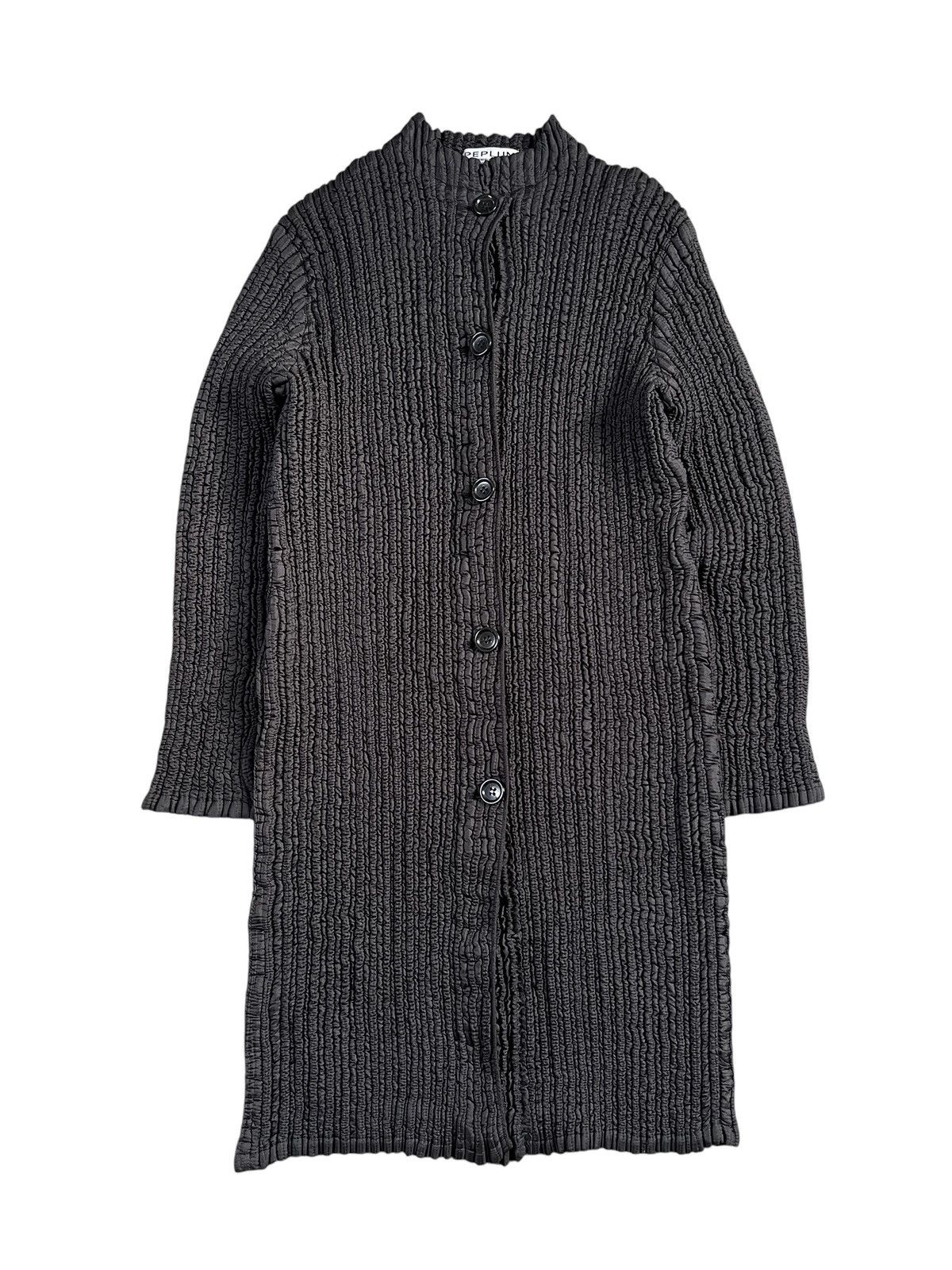 Issey Miyake 1980 Peplum by Yoshiki Hishinuma Pleated Wrinkles Long Coat Size S / US 4 / IT 40 - 4 Thumbnail