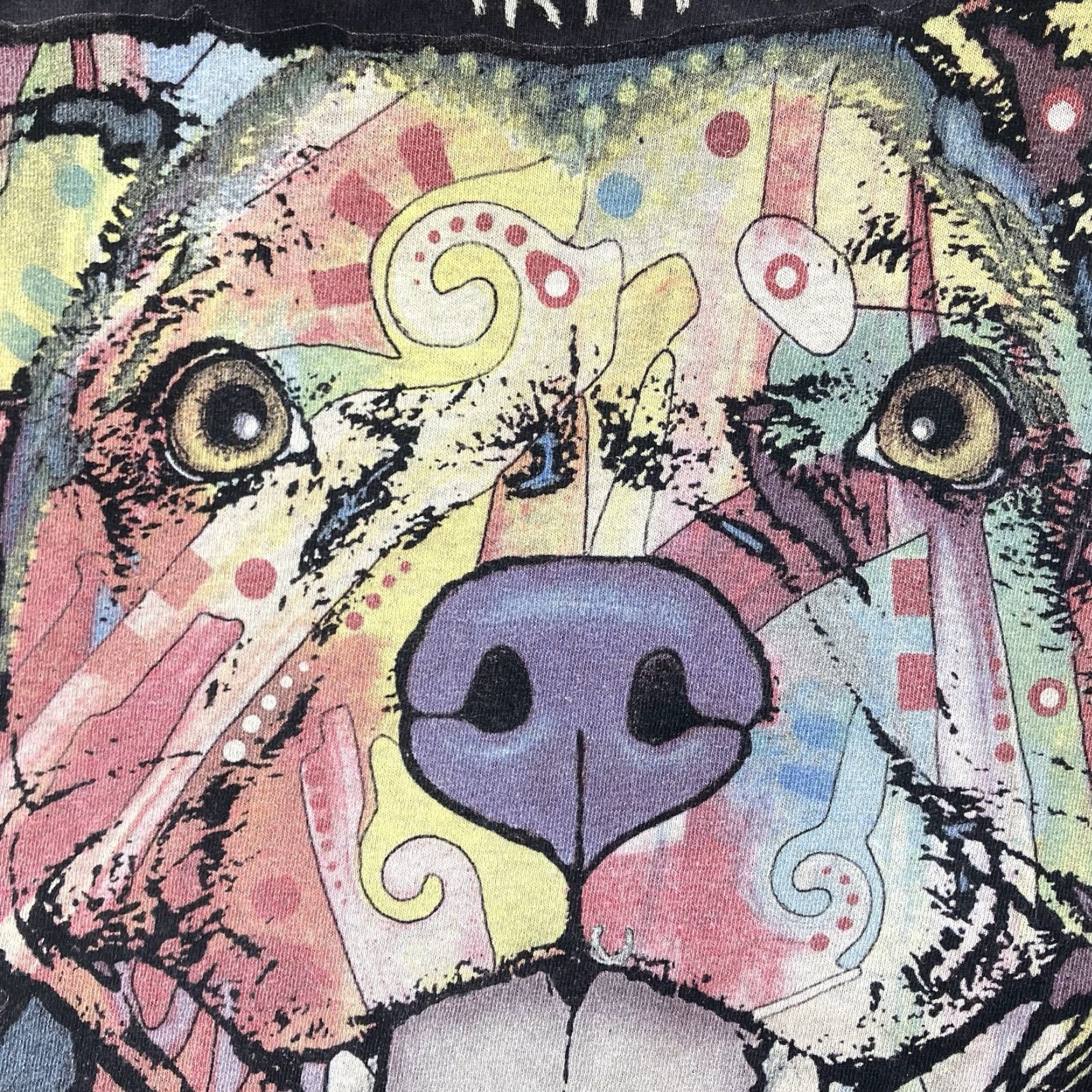 Vintage Dean Russo Art 3D Tees Tie Dye T Shirt Pitbull Gray Size Large Men's Shirt Size US L / EU 52-54 / 3 - 5 Thumbnail