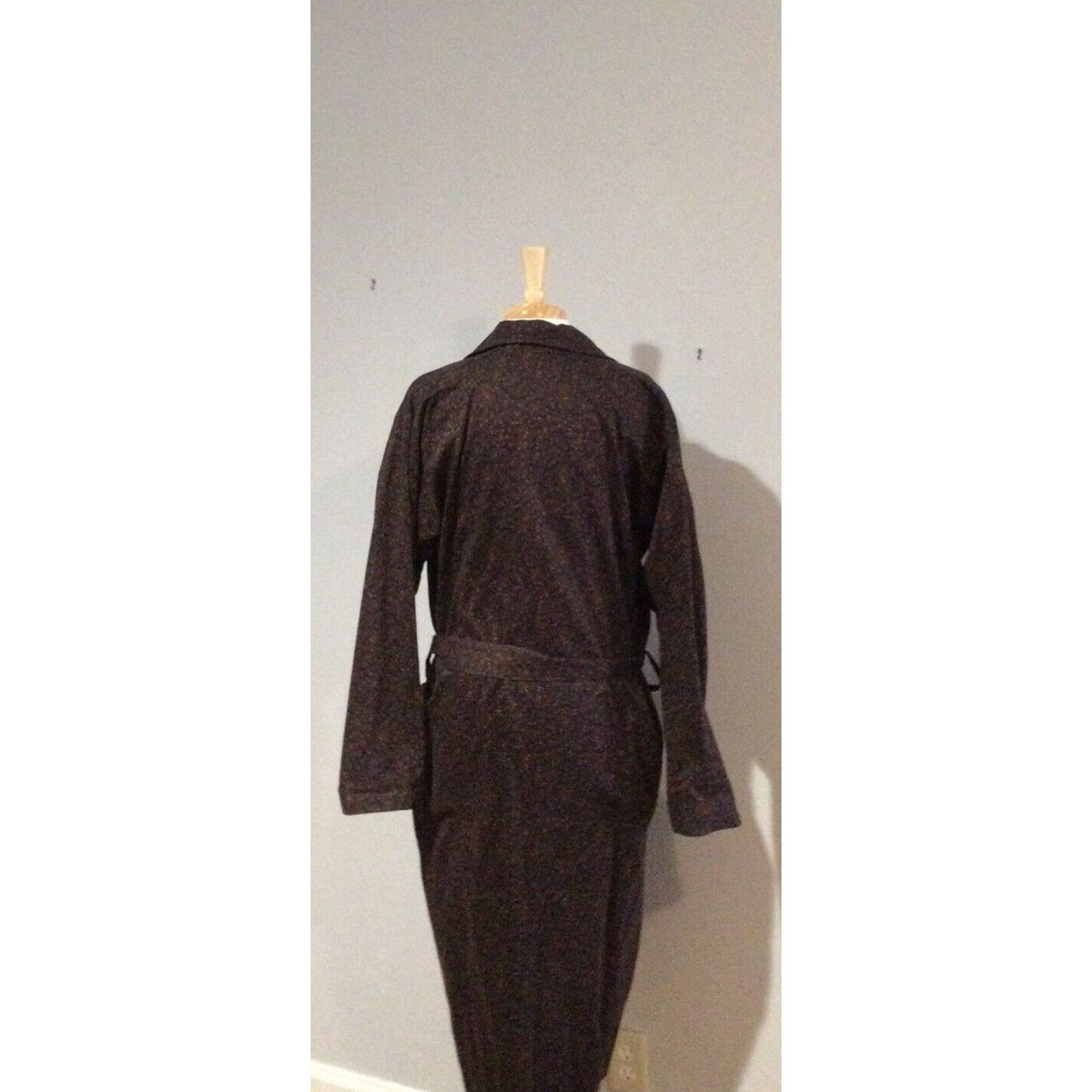 Other Embassy Men's Paisley 100% Combed Cotton Bath Robe Size L Size ONE SIZE - 9 Thumbnail