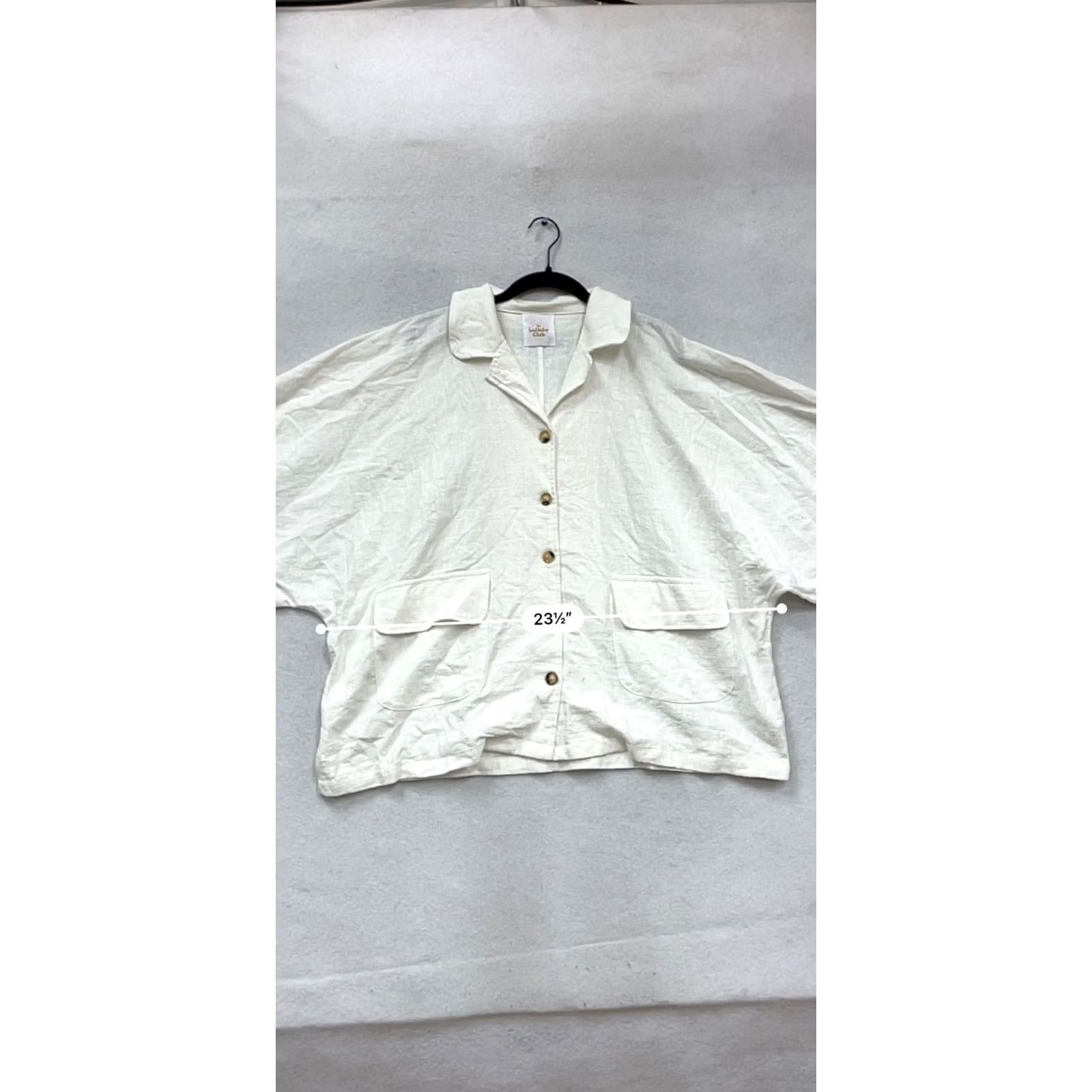 Vintage The Lullaby Club White Textured Button-Up Jacket XL Women Size L / US 10 / IT 46 - 8 Thumbnail