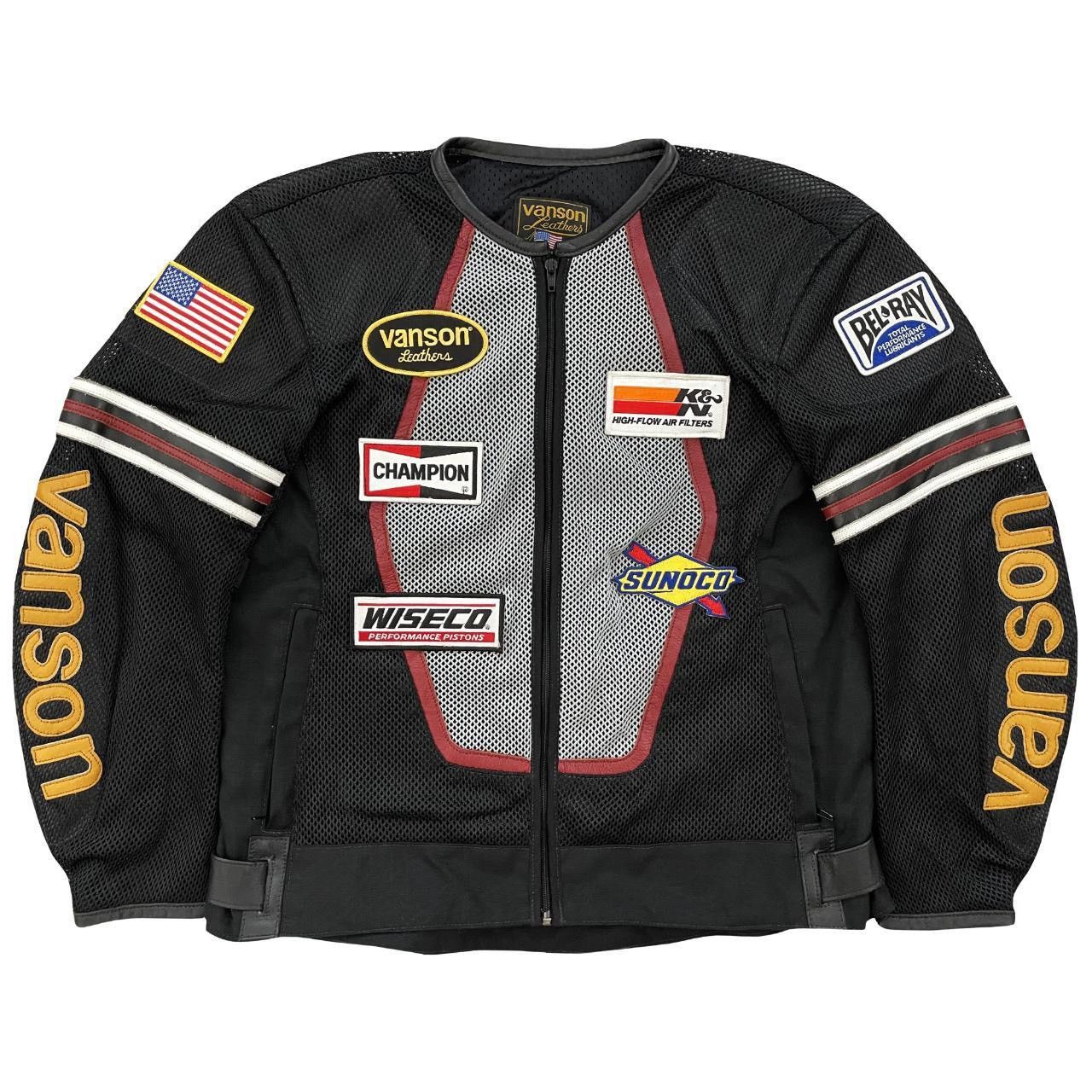 Vanson Leathers Vanson Leathers 'One Star' Mesh Motorcycle Racer Jacket Size US L / EU 52-54 / 3 - 1 Thumbnail