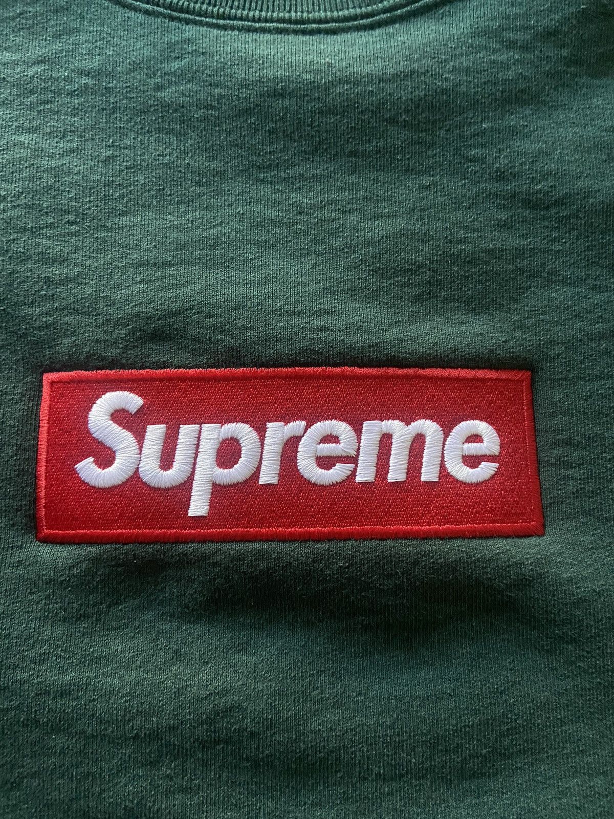 Supreme Box Logo Crewneck(FW22) Dark Pine