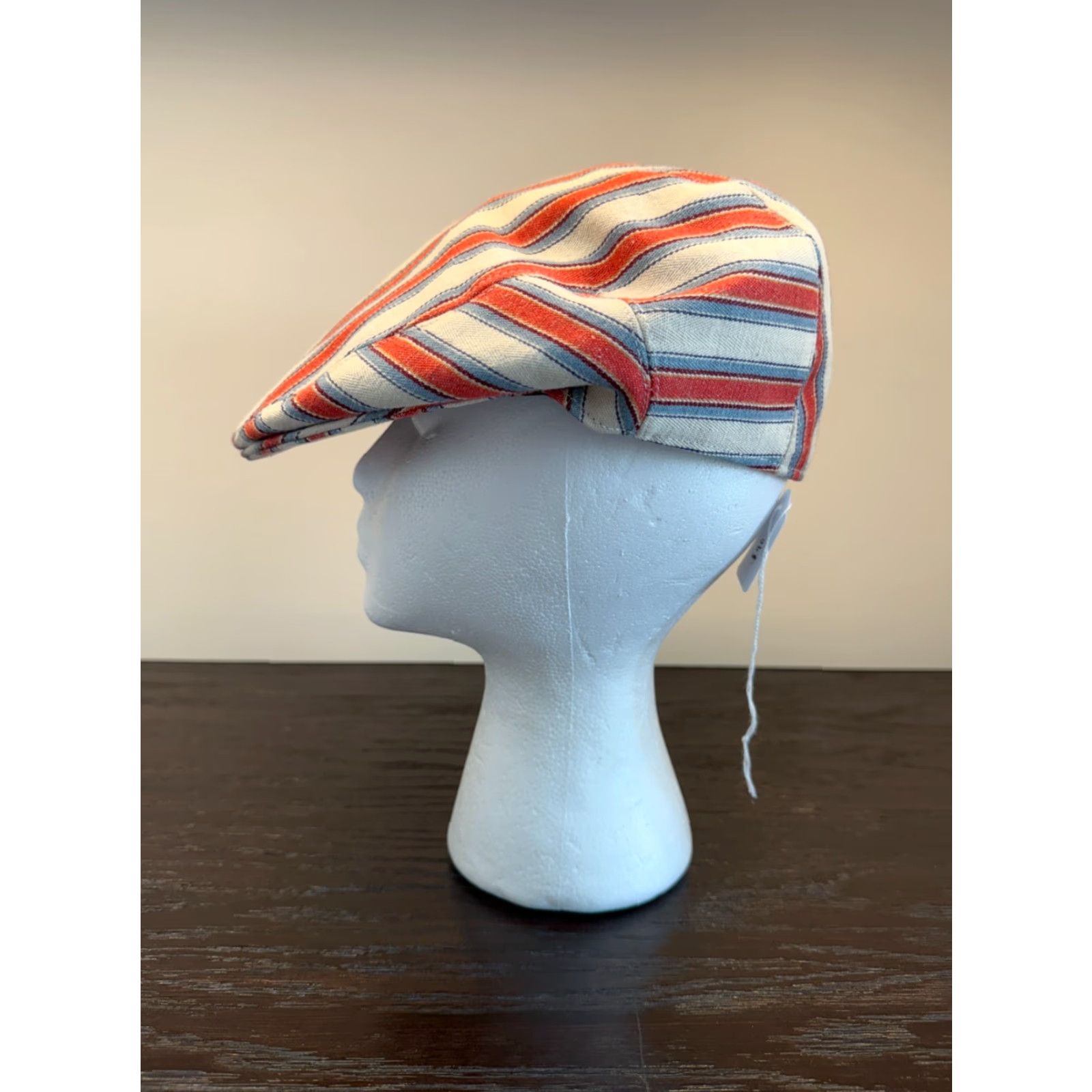 Etro Anthony Peto Hat Mens Small Regency Red Striped Twill Cap Made in France Size ONE SIZE - 5 Thumbnail