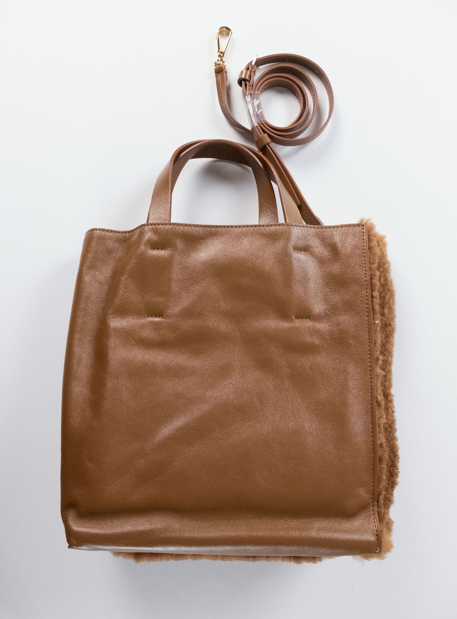 Marni MARNI Museo Small brown Shearling soft shoulder bag Size ONE SIZE - 7 Thumbnail