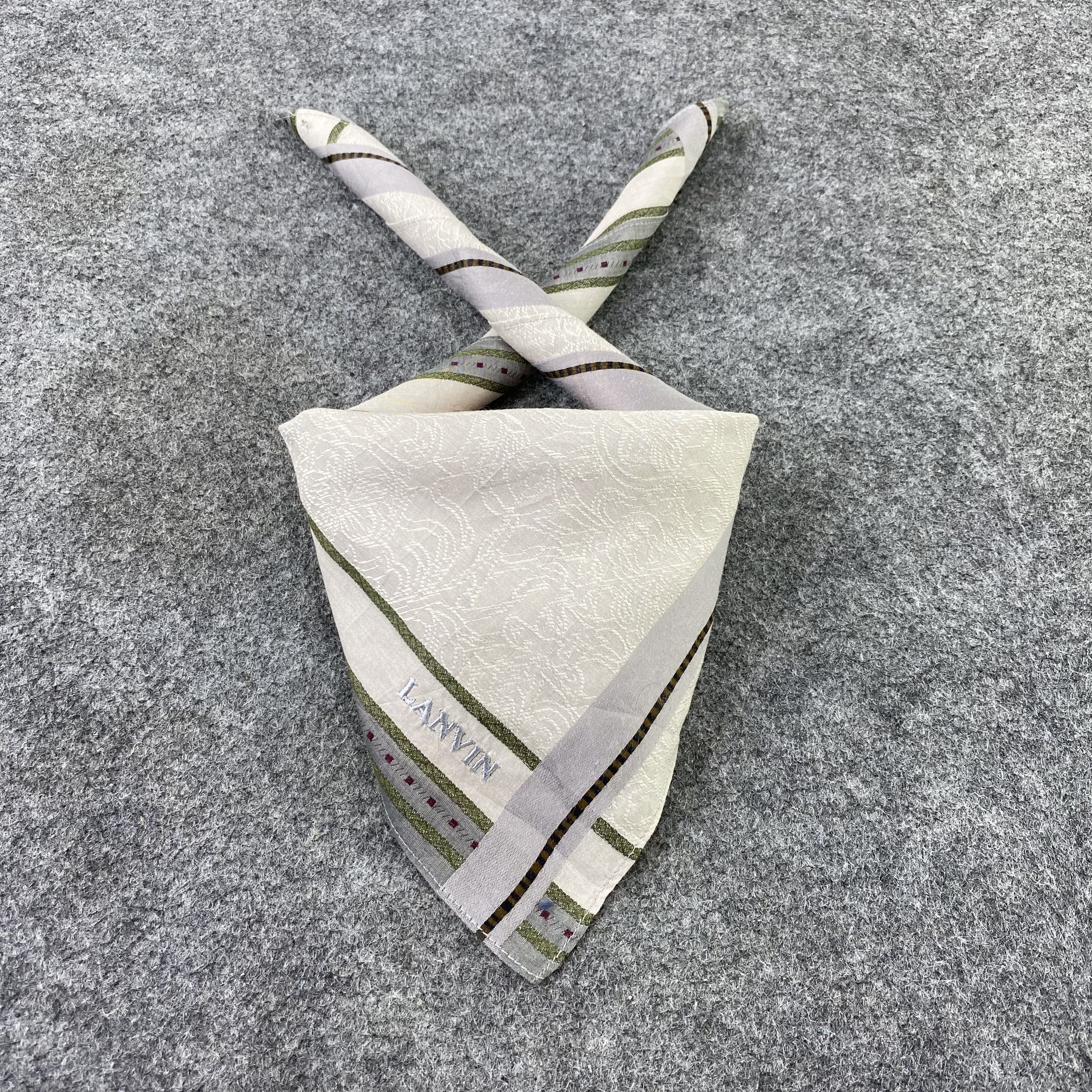 Lanvin × Vintage Lanvin Handkerchief / Bandana / Neckerchief / Headscarf-B853 Size ONE SIZE - 2 Thumbnail
