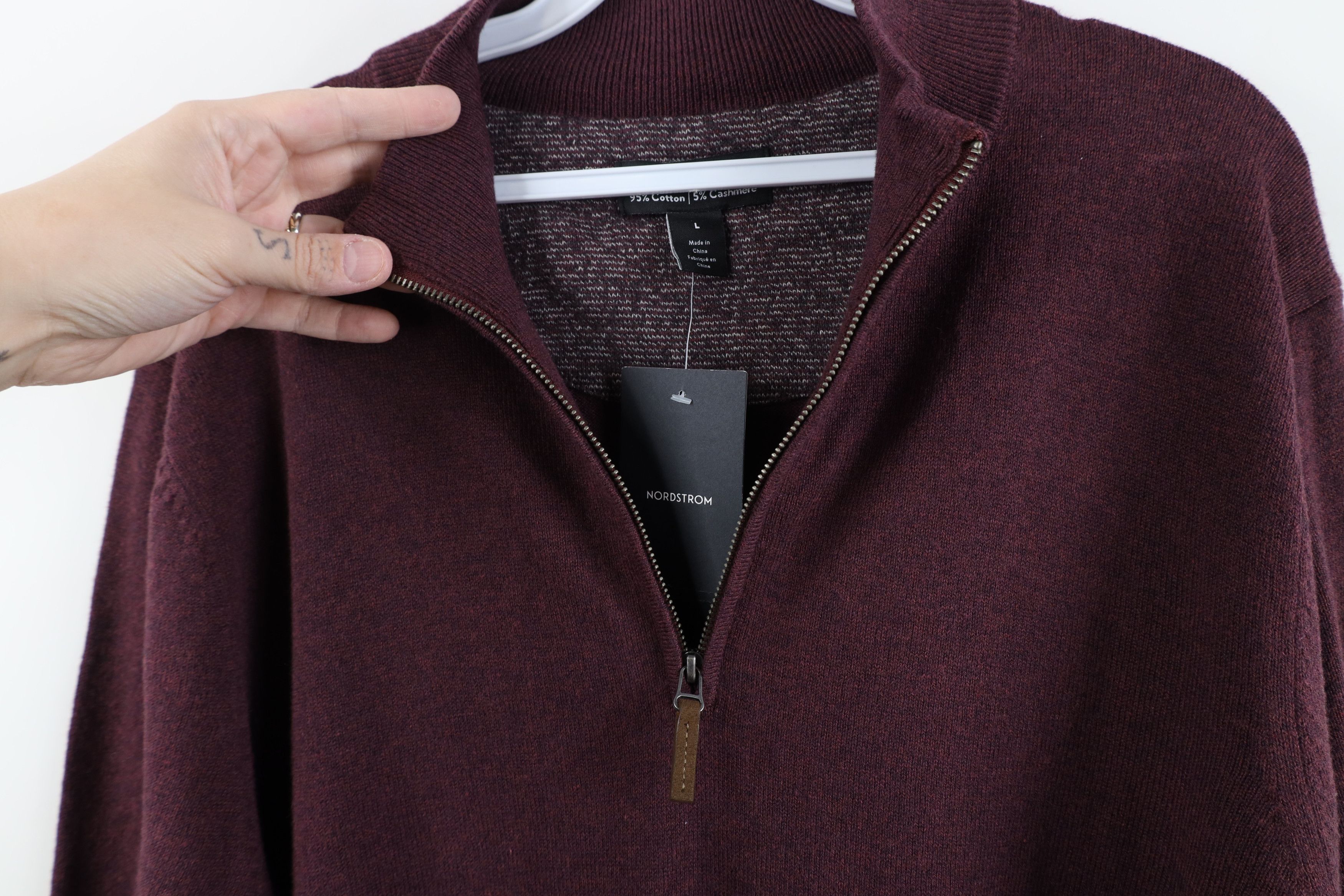 Vintage New Streetwear Cashmere Blend Knit Half Zip Pullover Sweater Size US L / EU 52-54 / 3 - 9 Thumbnail