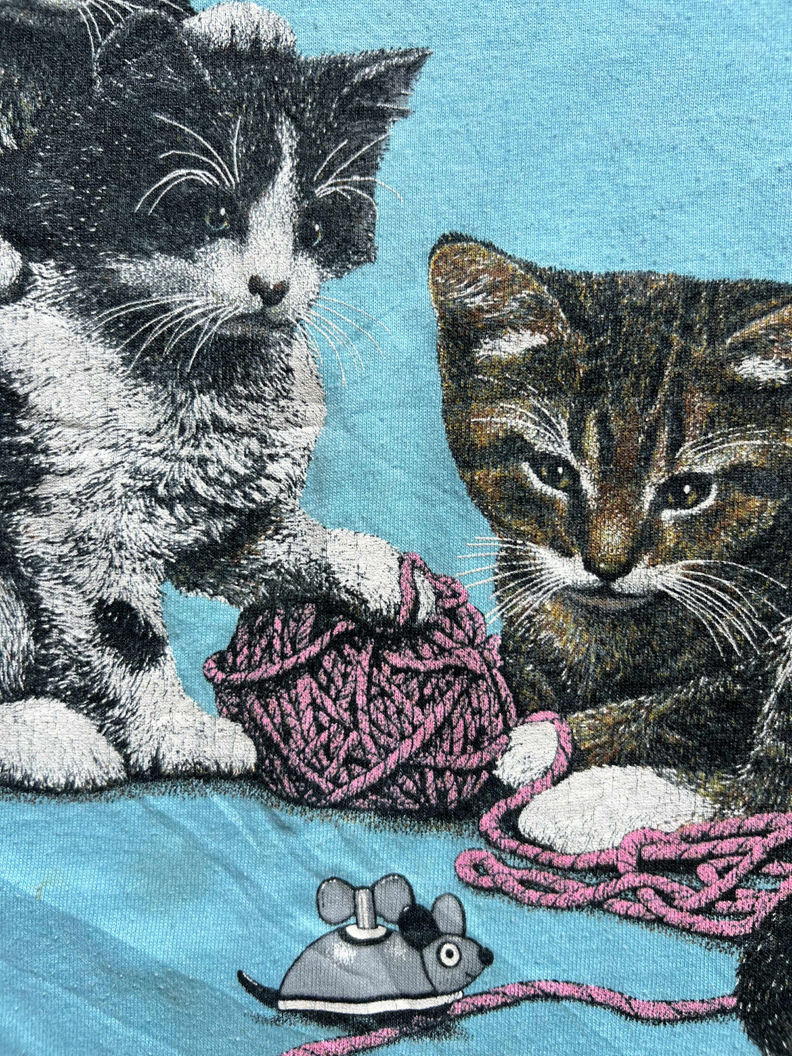 Vintage Vintage 1990 LSJ Sportswear “Kittens & Yarn” T-Shirt Size US L / EU 52-54 / 3 - 3 Thumbnail