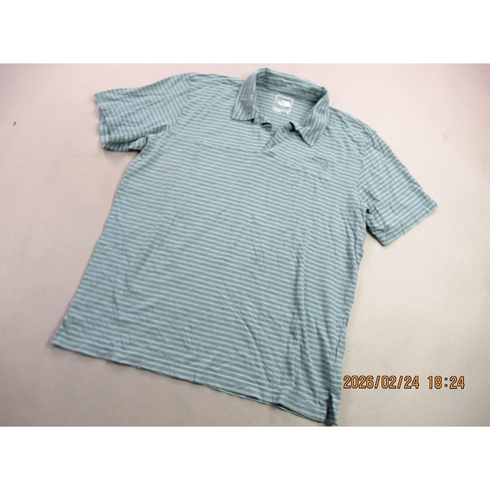 The North Face The North Face Shirt Mens Polo Short Sleeve Striped Green Casual Golf Regular Fit Size US M / EU 48-50 / 2 - 2 Thumbnail