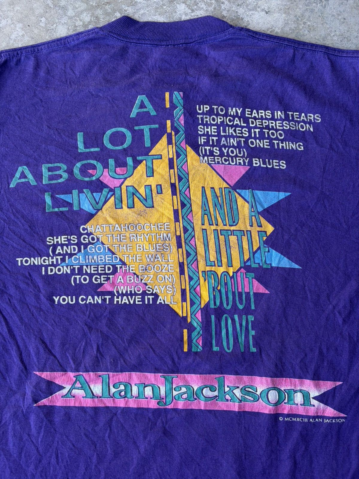 Jerzees Vintage 1993 Alan Jackson Tour tee Size US L / EU 52-54 / 3 - 7 Thumbnail