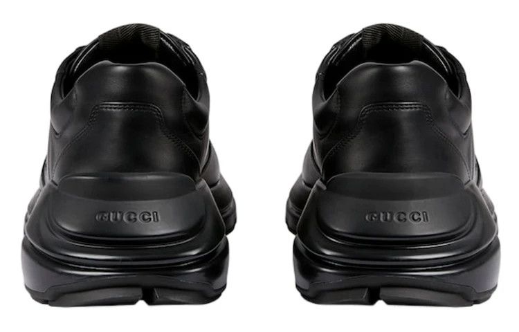Gucci oc11z1025 Men's Rhyton Sneakers With Interlocking G in Black Size US 7 / EU 40 - 5 Thumbnail