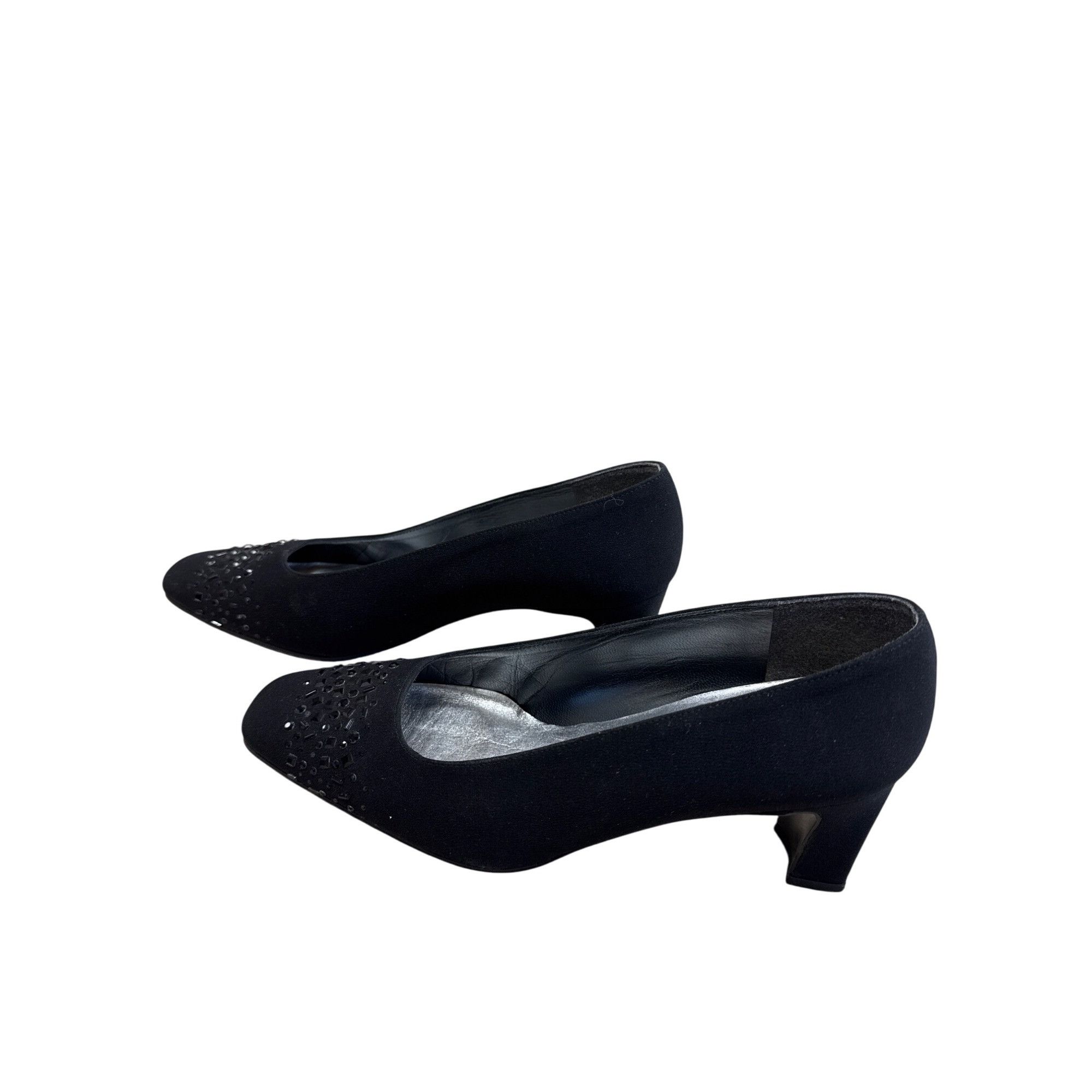 Stuart Weitzman Stuart Weitzman Womens Black Leather Heeled 2.5 " Shoes Siz Size US 7 / IT 37 - 3 Thumbnail