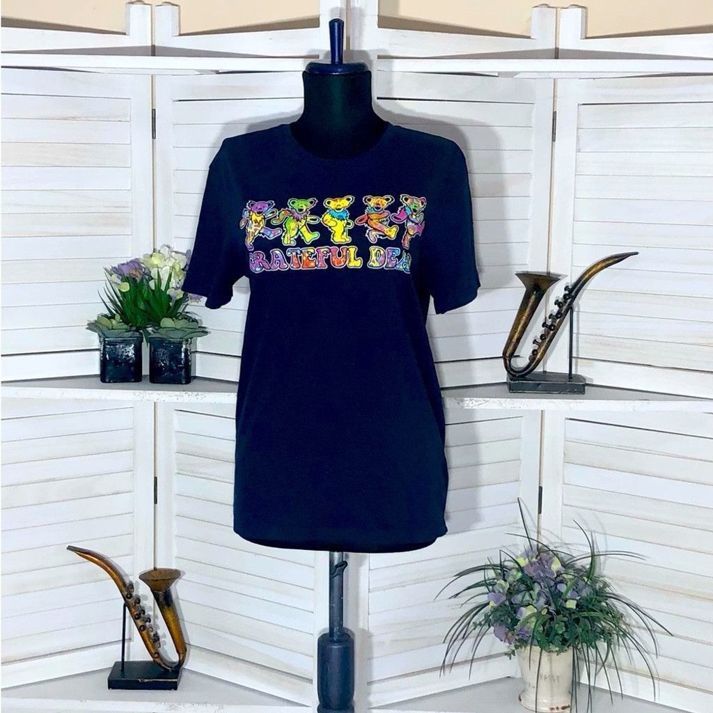 Grateful Dead Grateful Dead multicolor dancing bears blue cotton T-shirt S Size S / US 4 / IT 40 - 1 Thumbnail